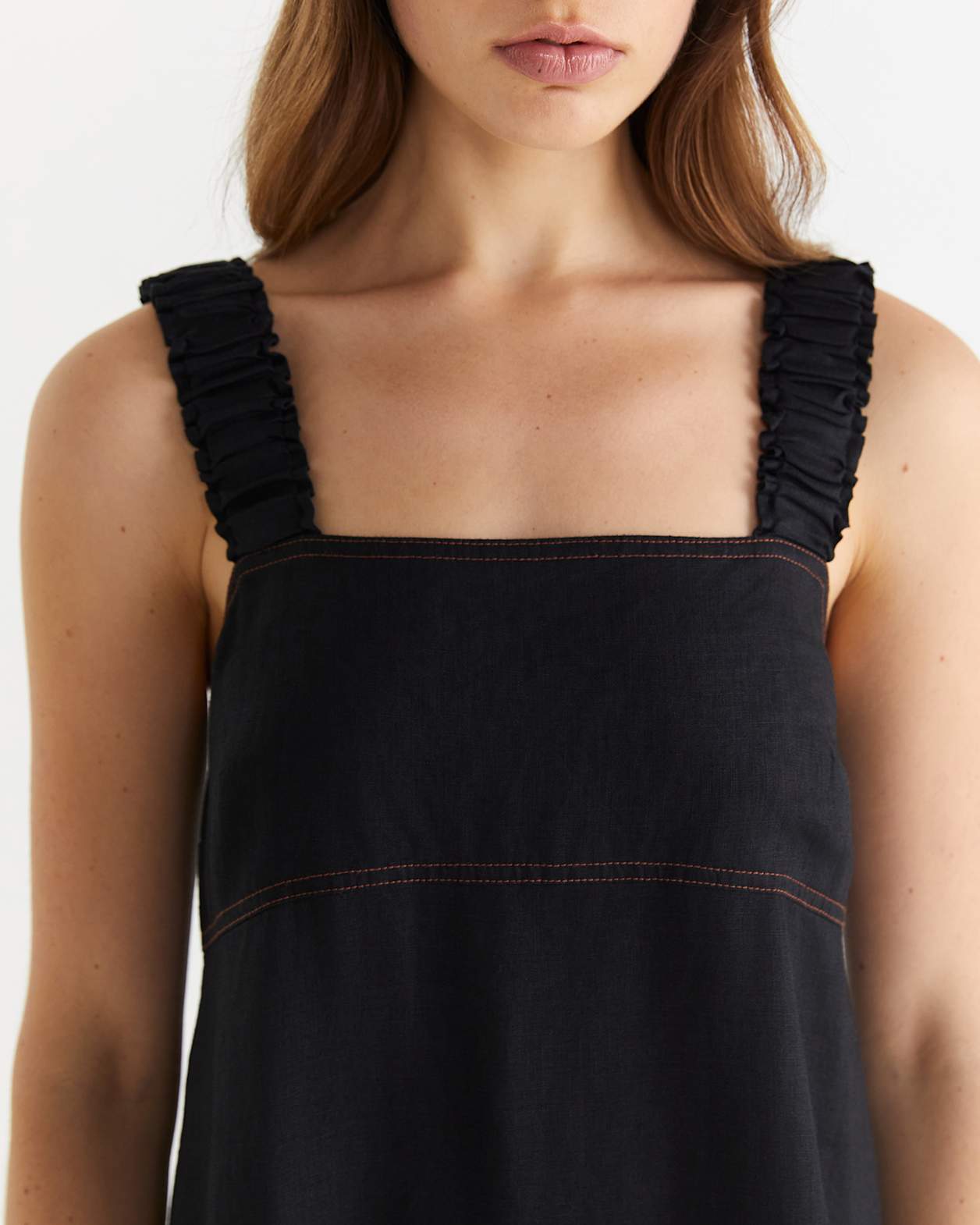 Kiki Elastic Strap Dress in BLACK