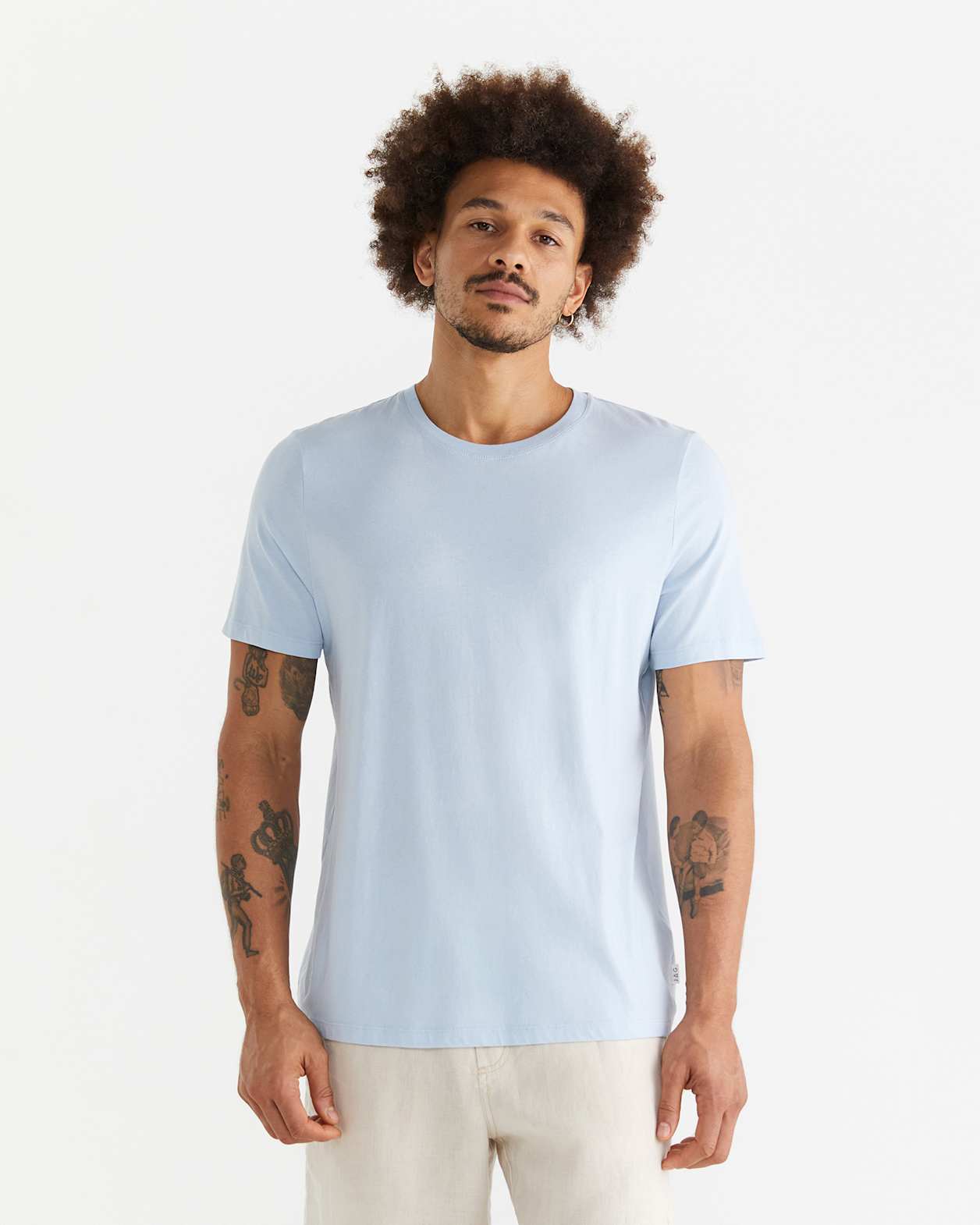 Essential Crew Neck Tee in LIGHT BLUE