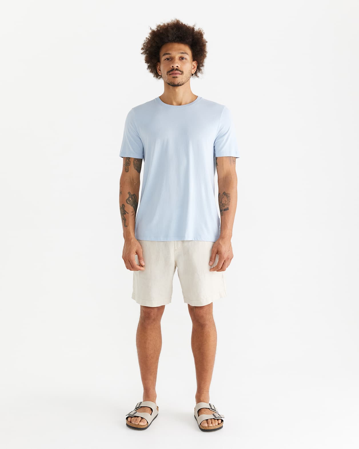 Essential Crew Neck Tee in LIGHT BLUE