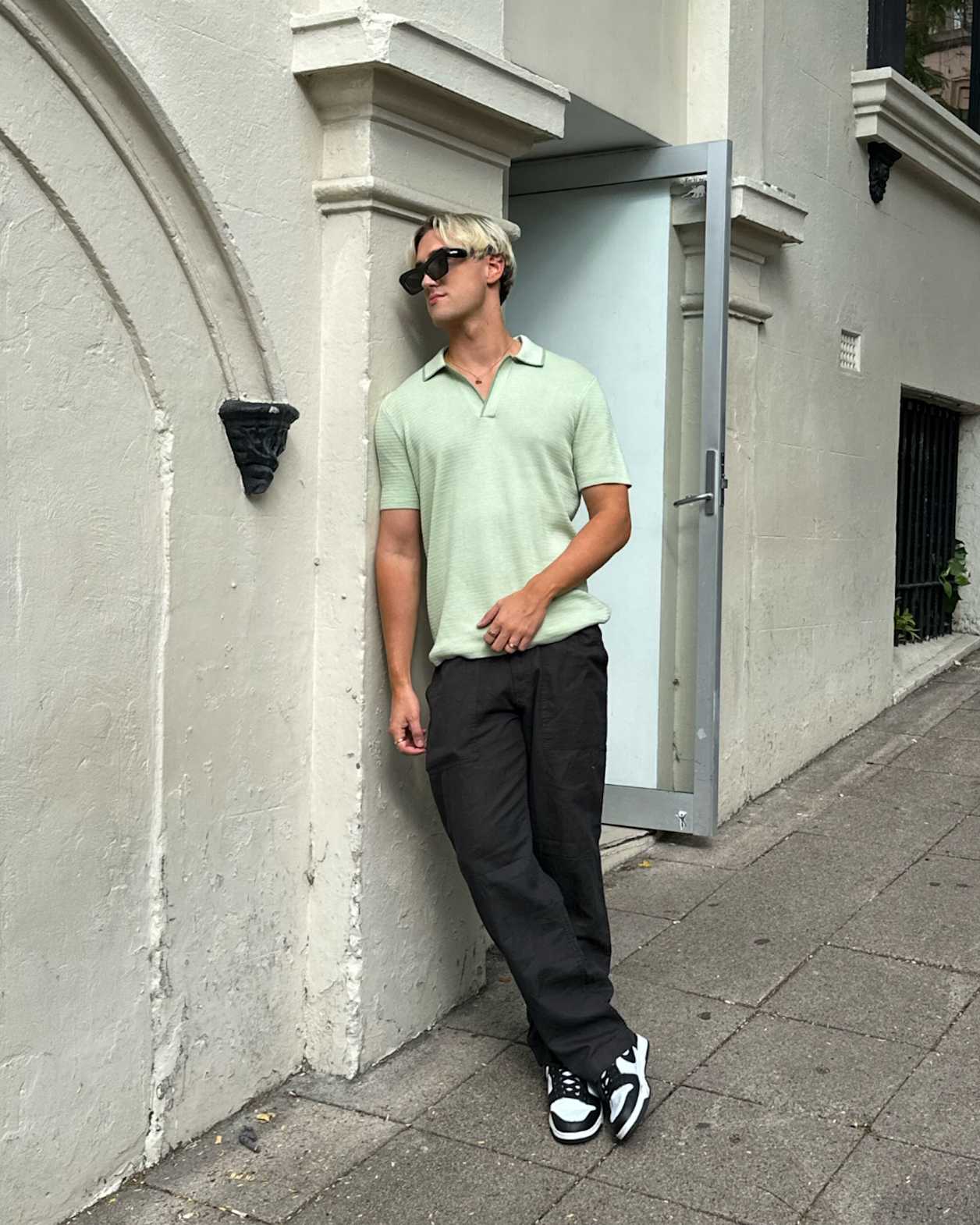 Spencer Knit Polo in SOFT GREEN