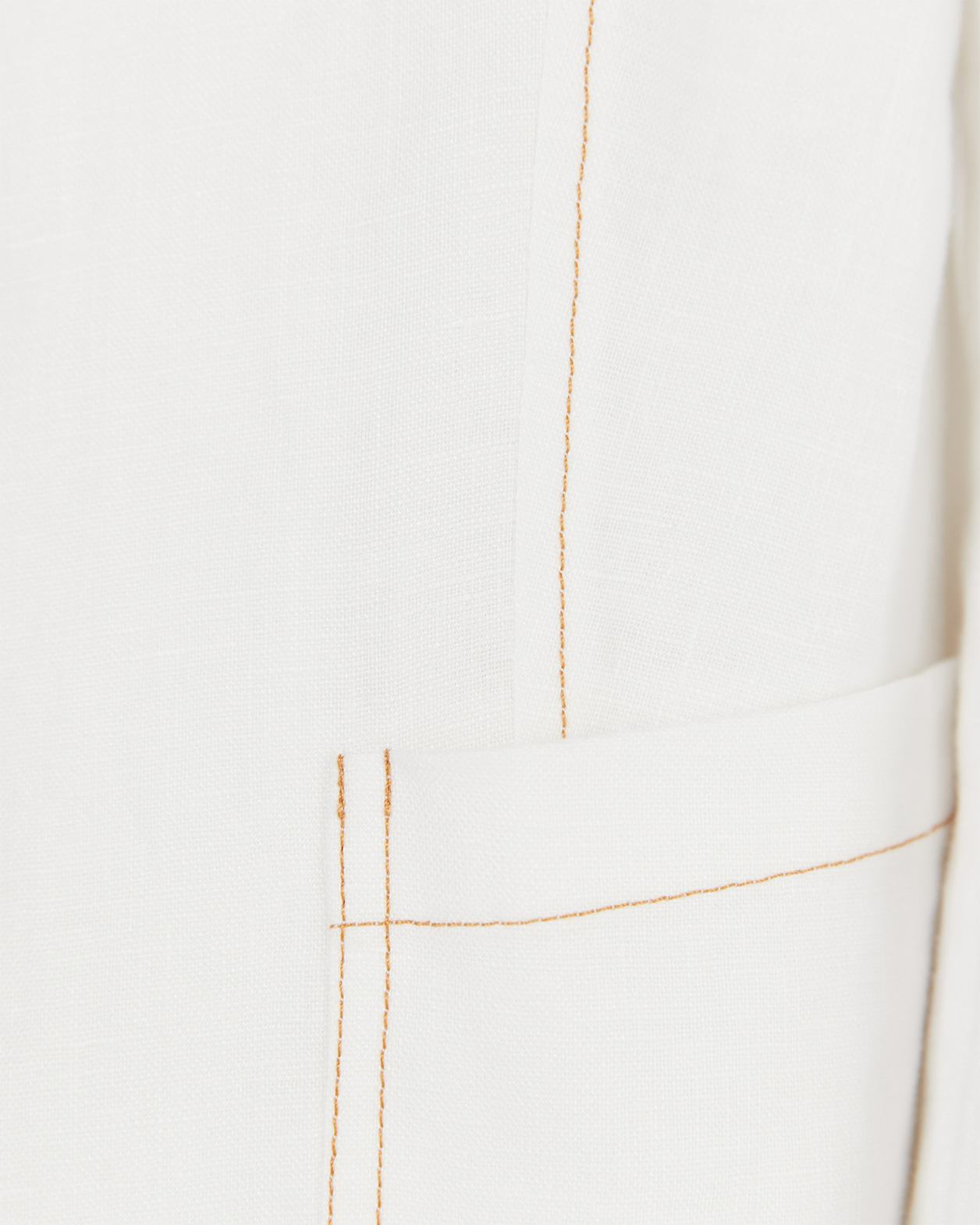 Sabine Linen Blazer in WHITE