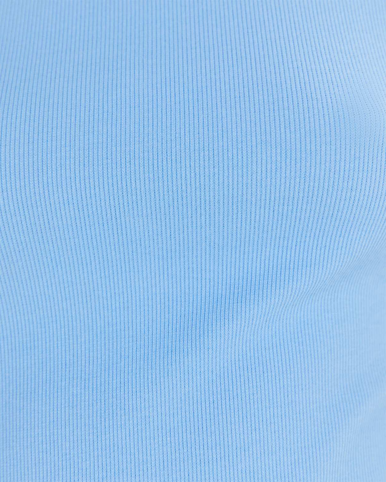 Harlowe Cotton Rib Tank in SAILOR BLUE