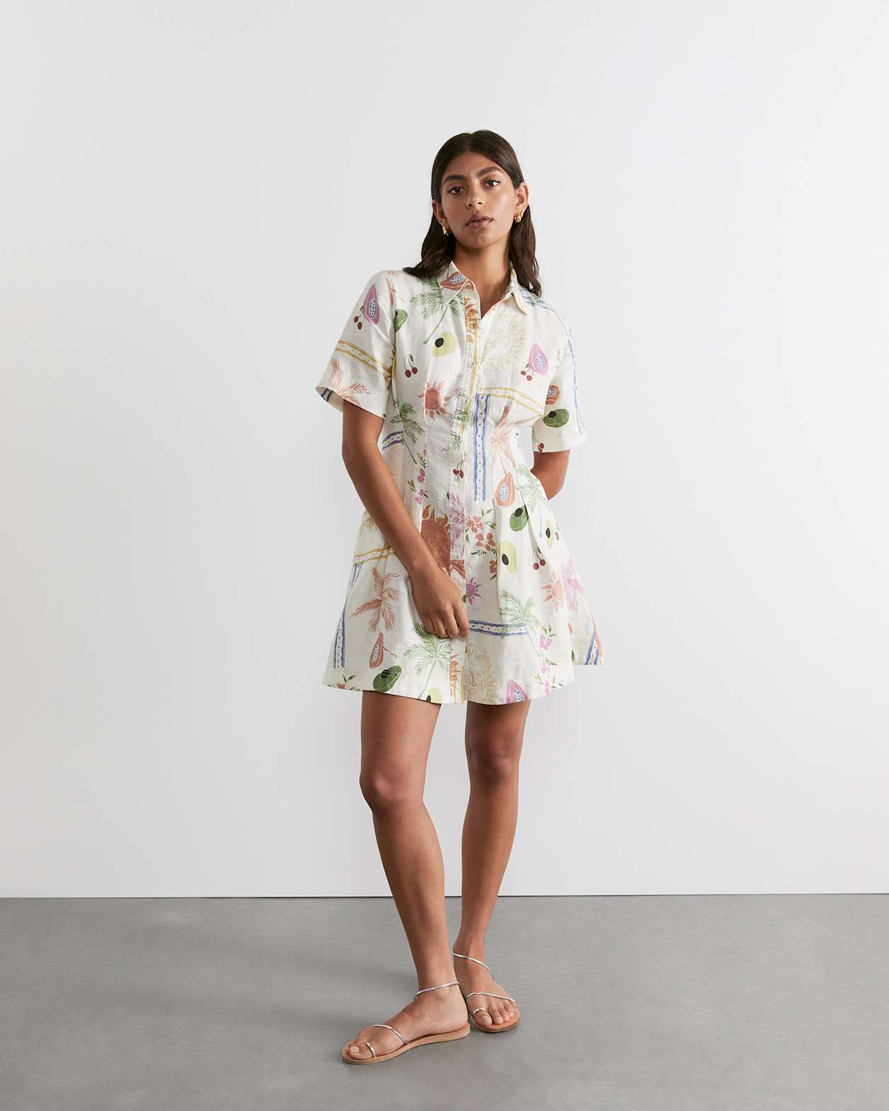Winona Flaneuse Corset Dress in IVORY/MULTI