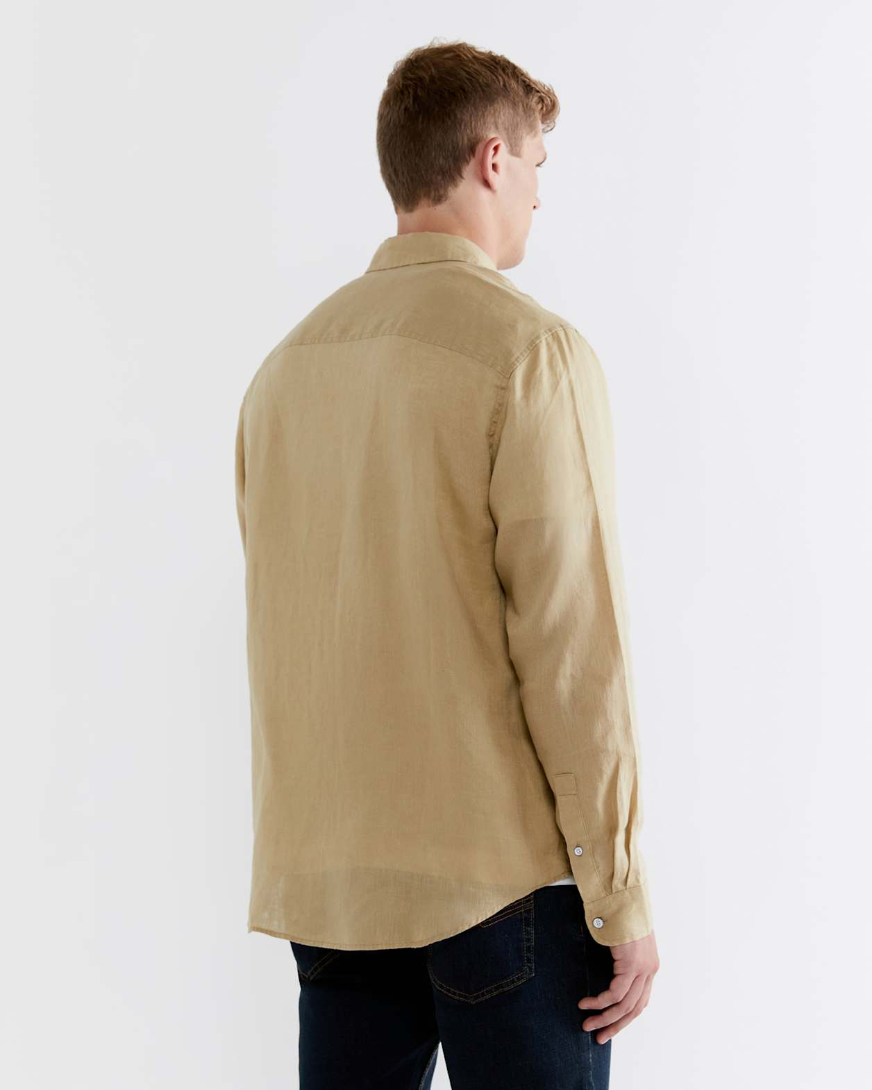 Cooper Linen Shirt in SAND