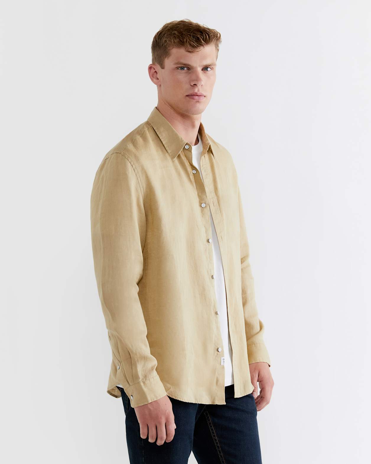 Cooper Linen Shirt in SAND