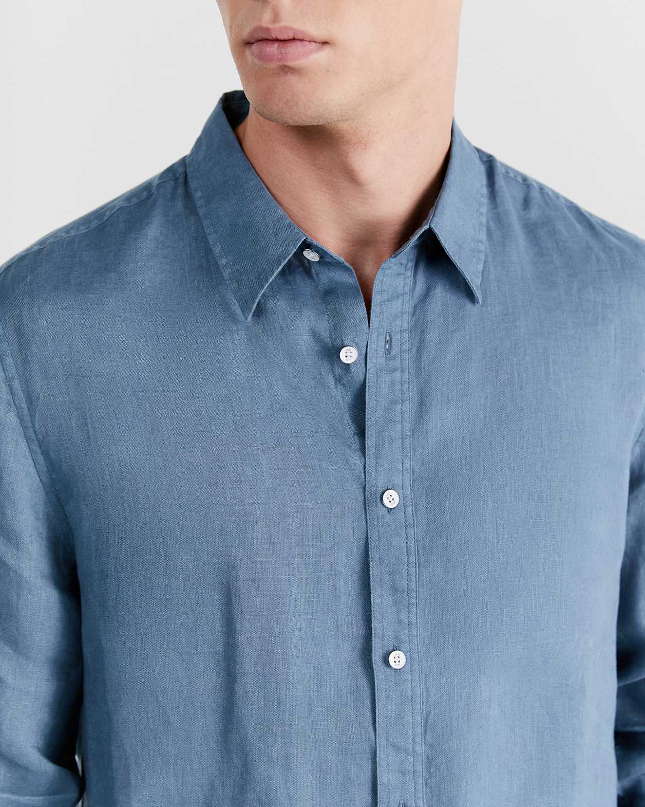 Cooper Linen Shirt in BLUE