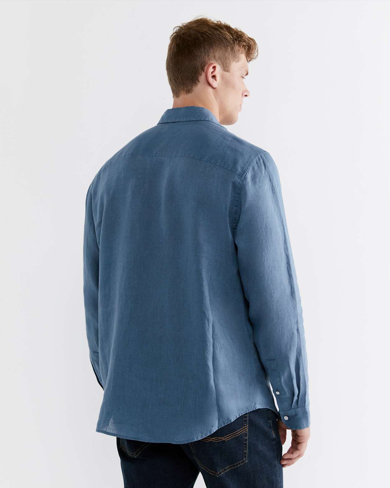 Cooper Linen Shirt in BLUE