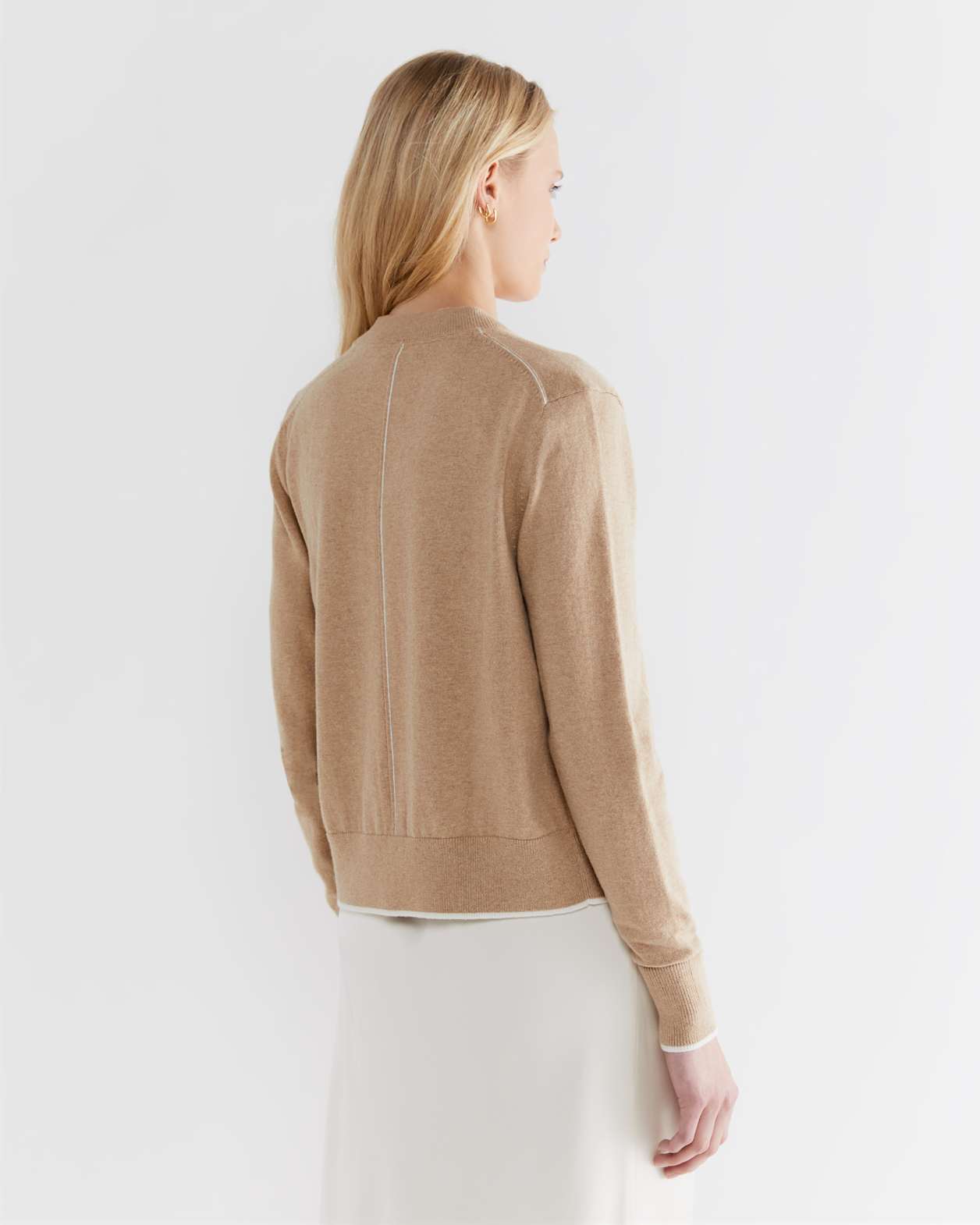 Orla Cotton Cashmere Cardigan in CORN SILK