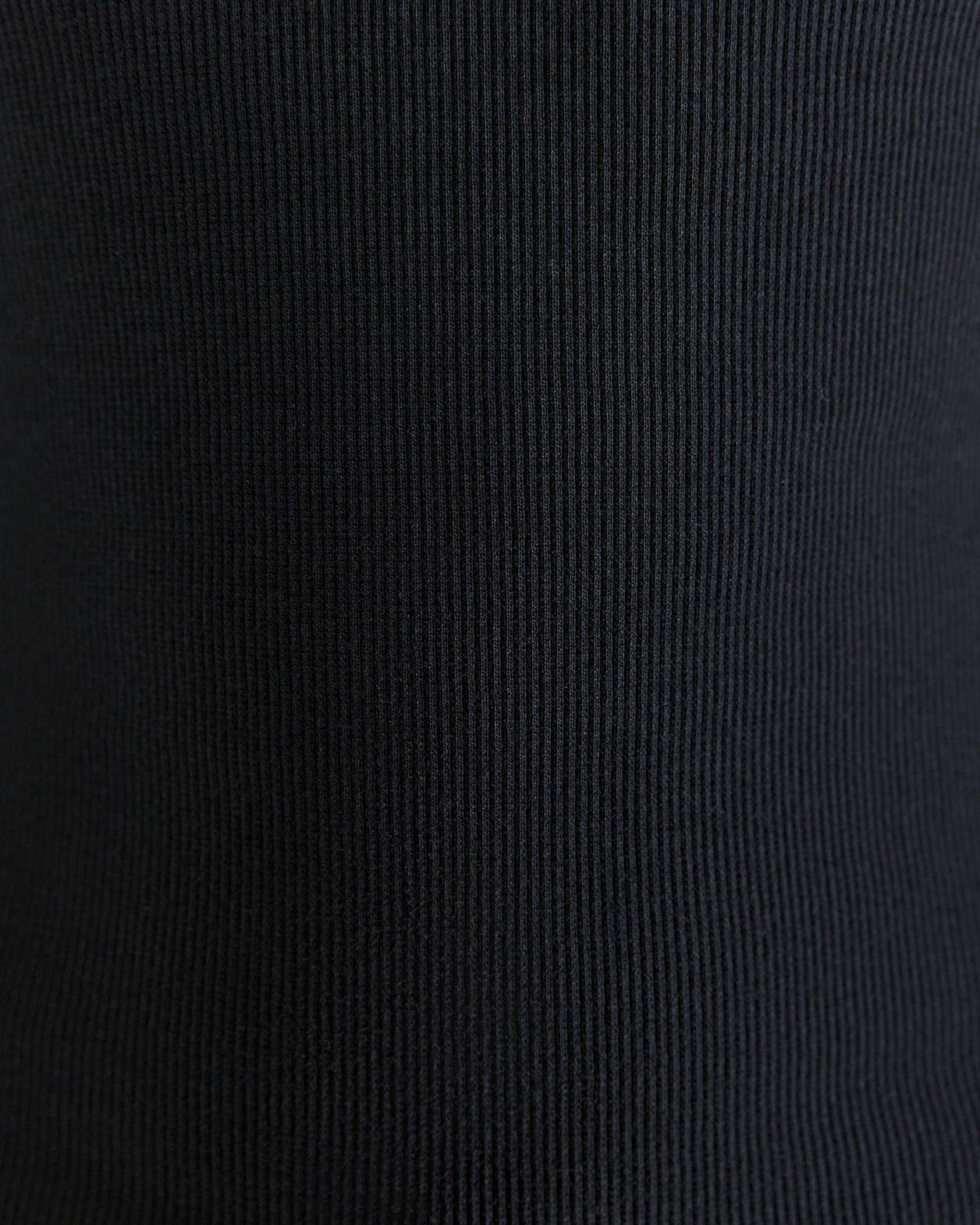 Harlowe Cotton Rib Tank in BLACK