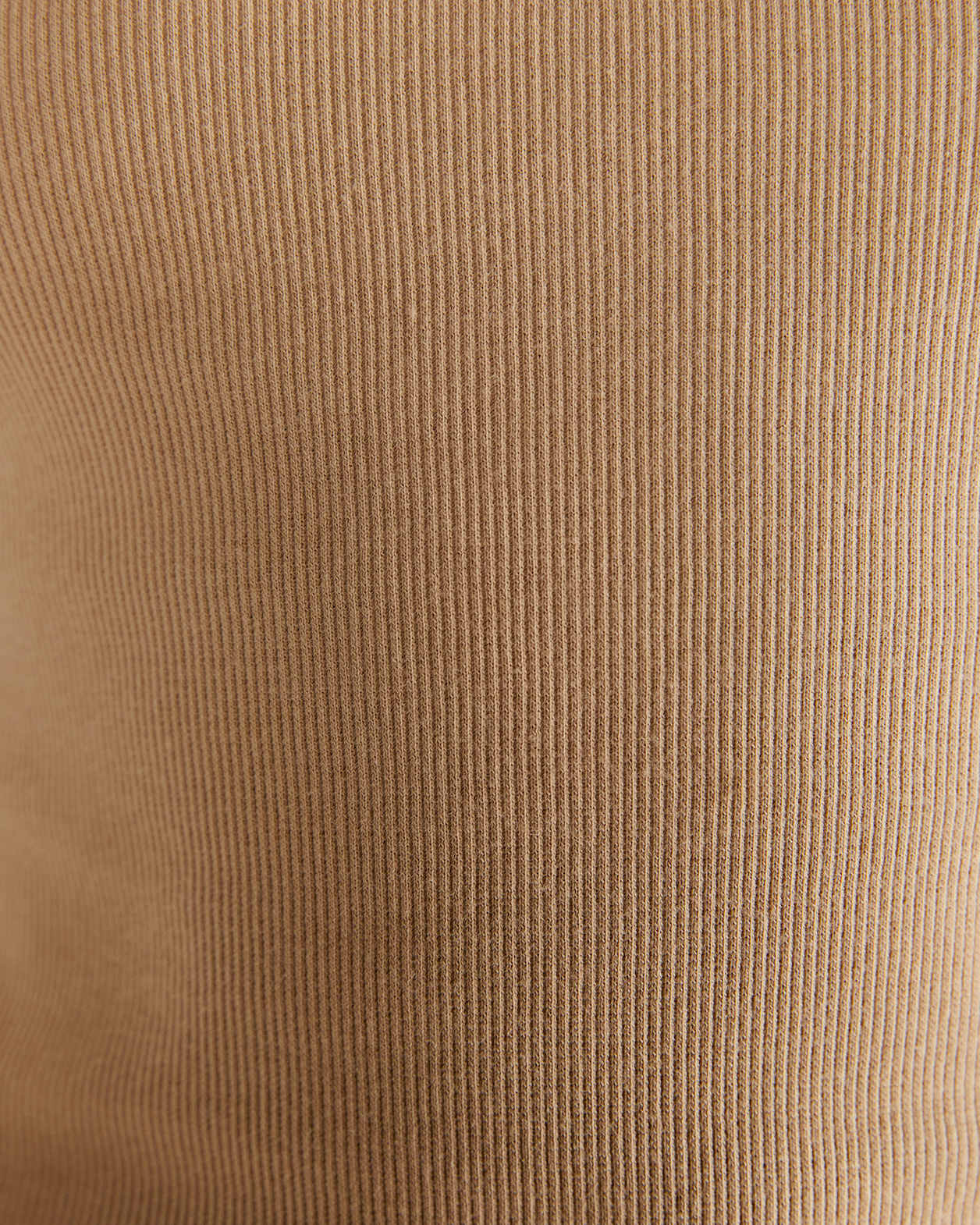 Harlowe Cotton Rib Tank in CARAMEL