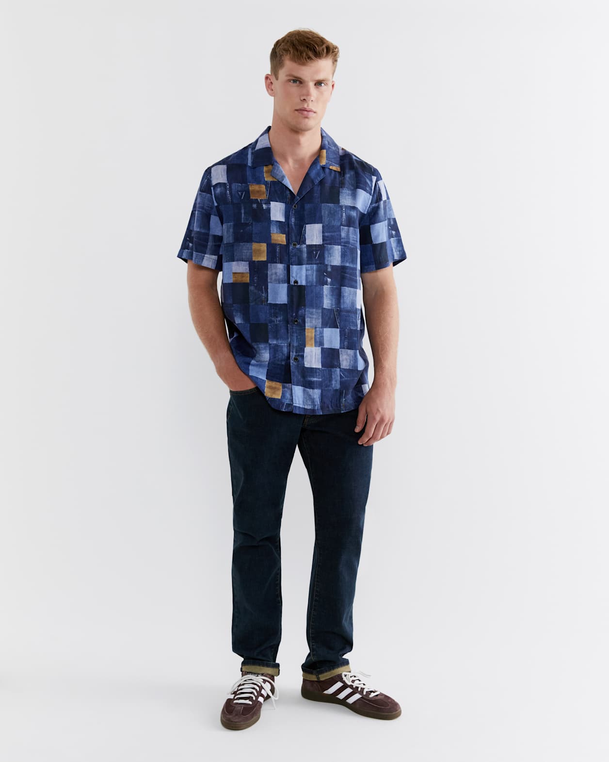 Nolan Tencel Twill Shirt in BLUE