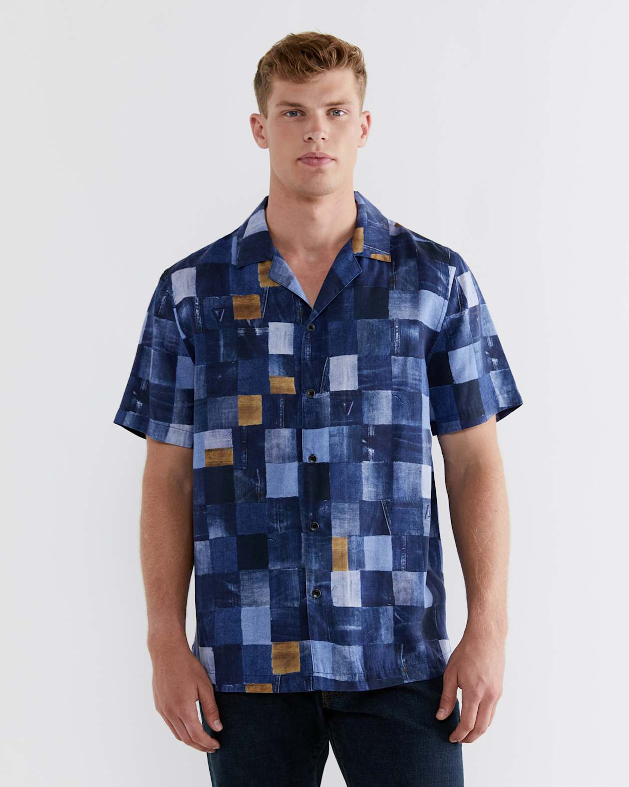Nolan Tencel Twill Shirt in BLUE