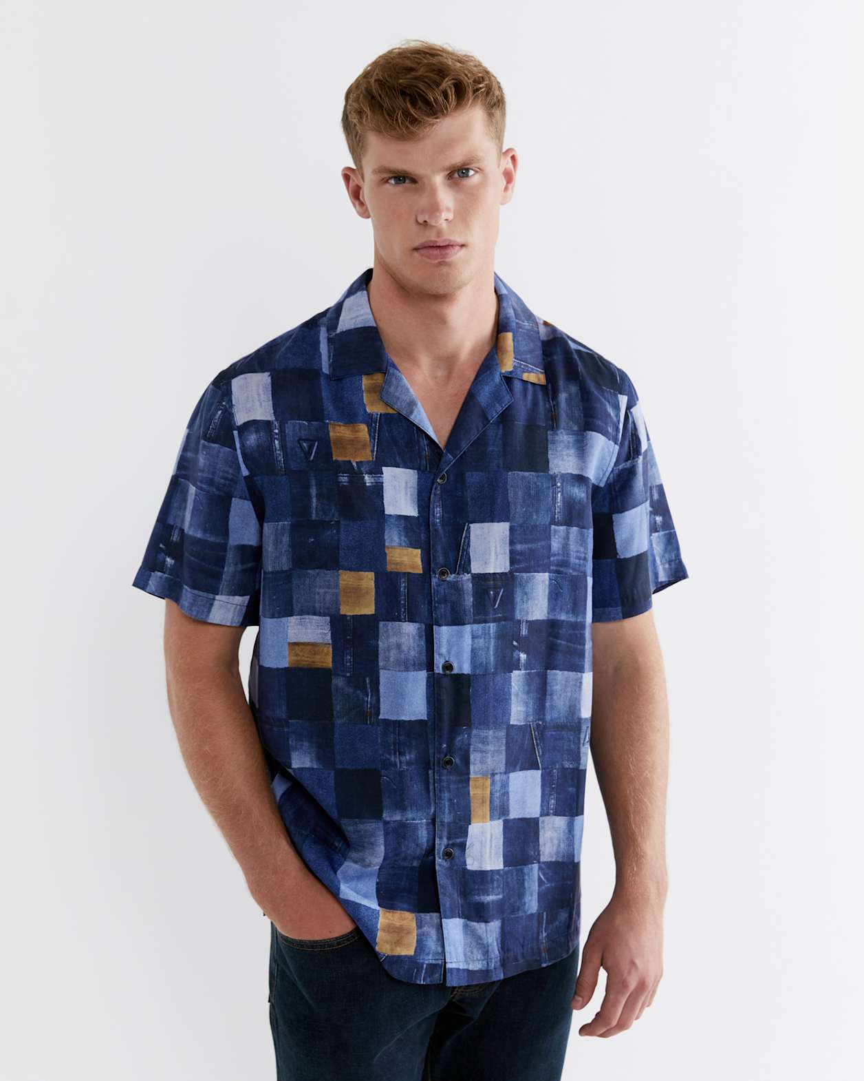 Nolan Tencel Twill Shirt in BLUE