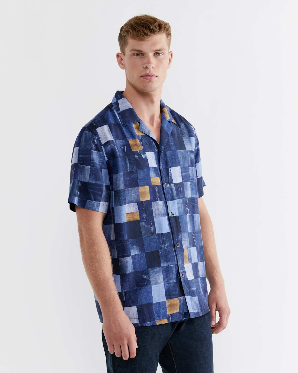 Nolan Tencel Twill Shirt in BLUE