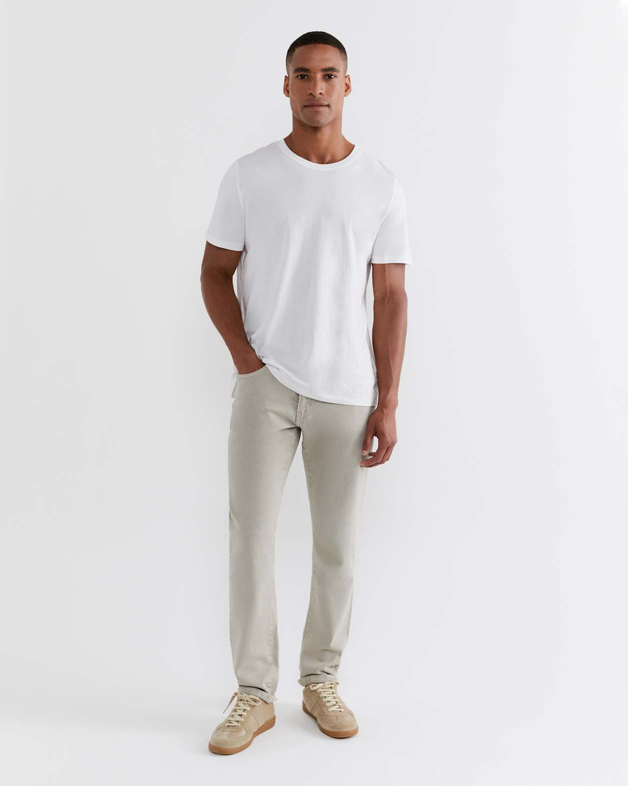Flynn Garment Dye Jeans in STONE