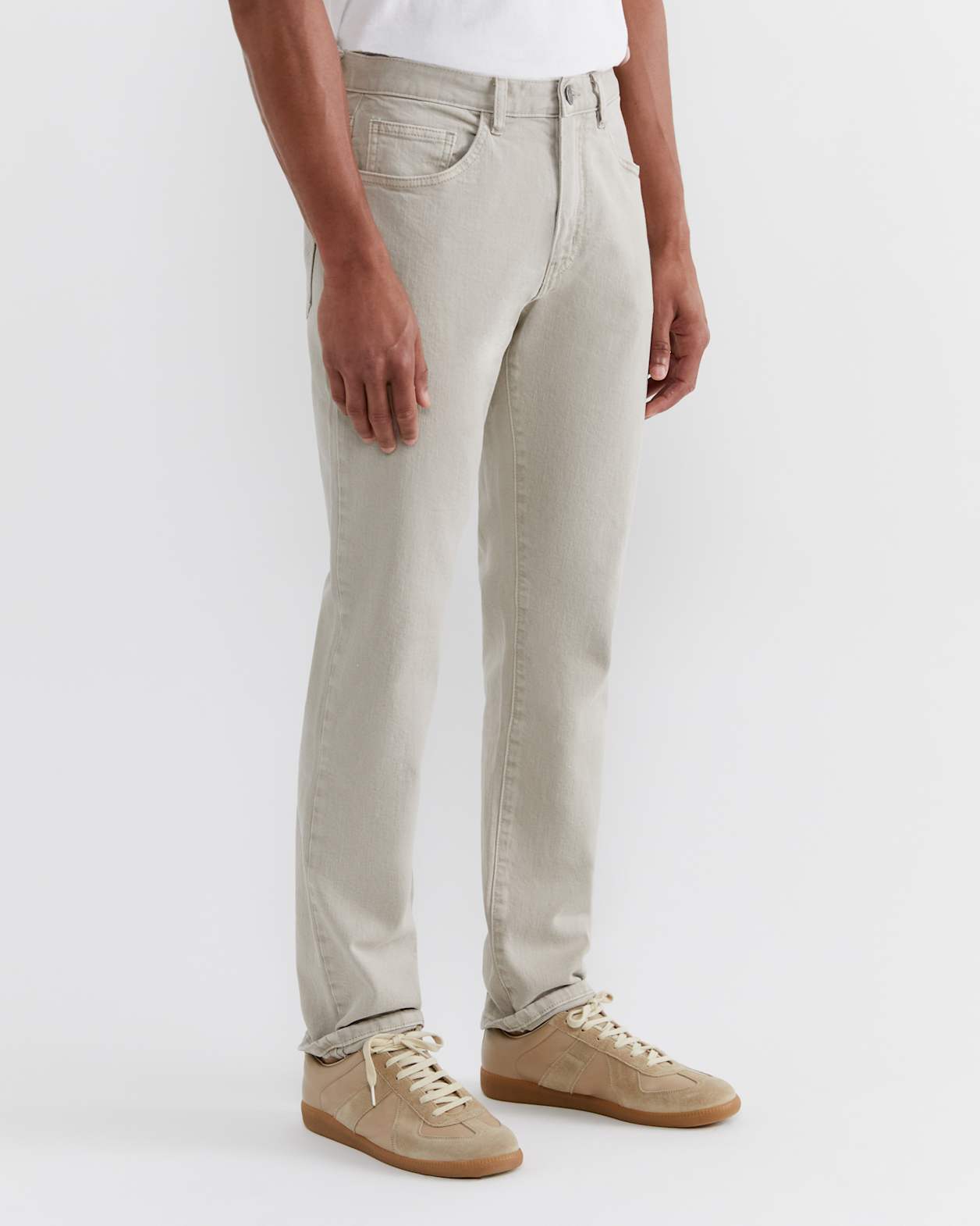 Flynn Garment Dye Jeans in STONE