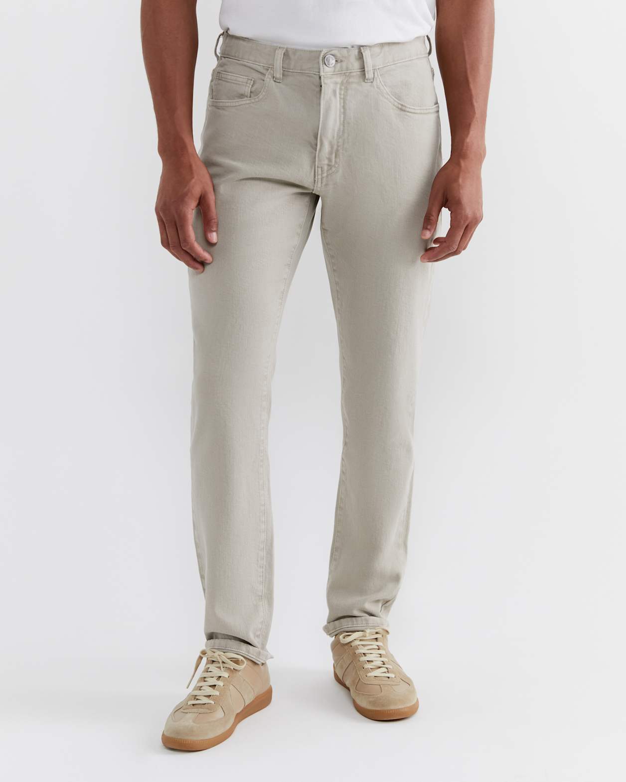 Flynn Garment Dye Jeans in STONE