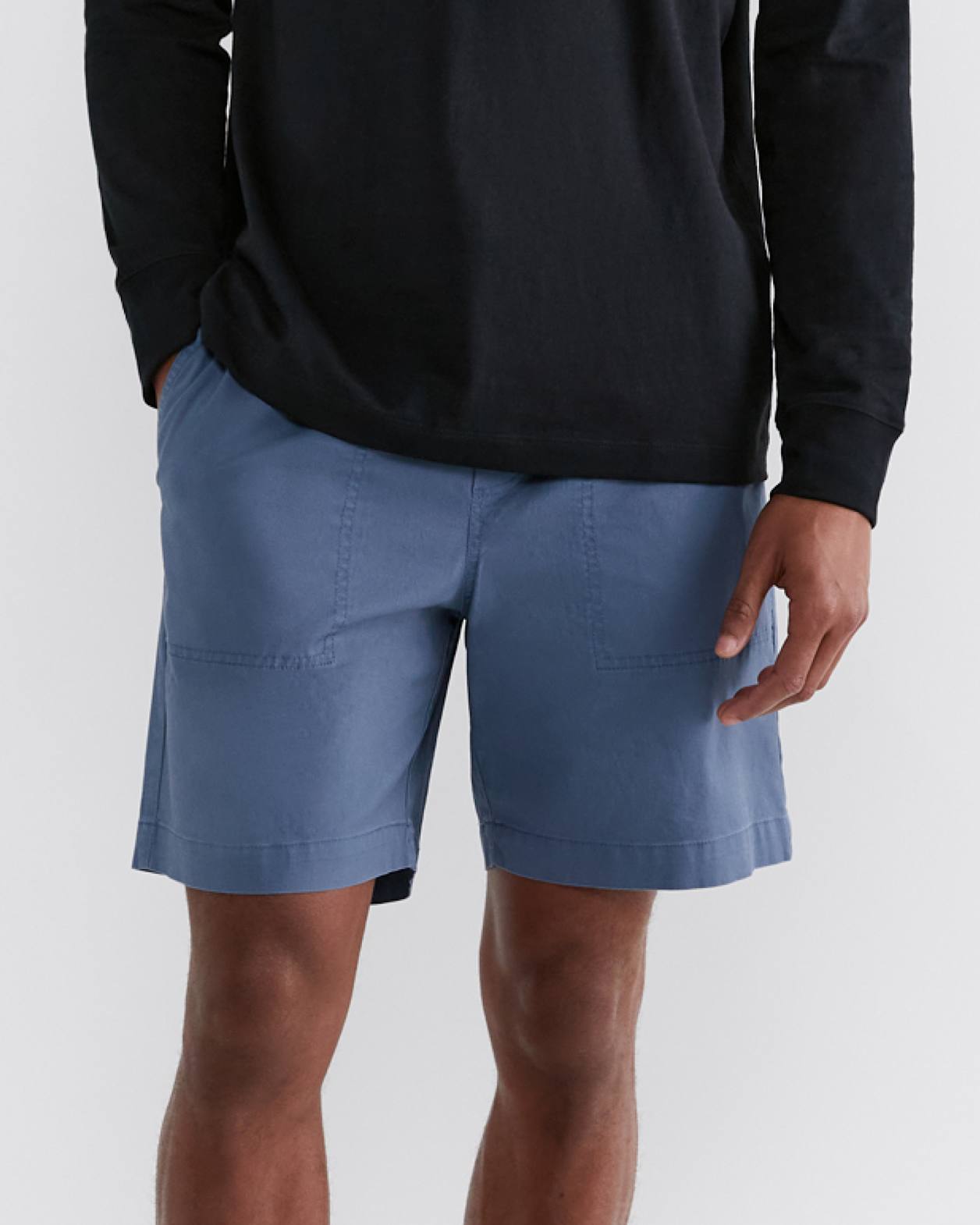 Max Cotton Stretch Short in BLUE