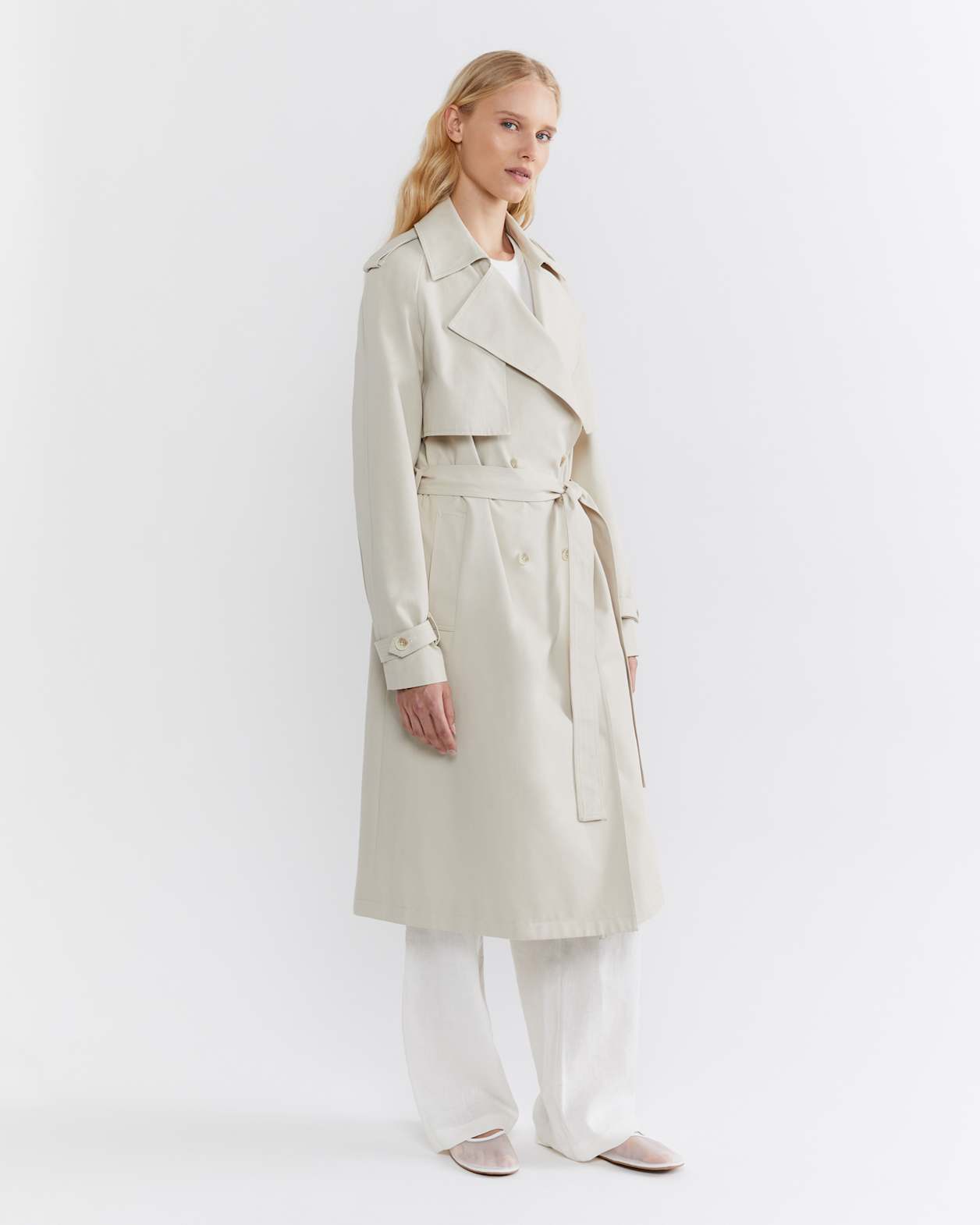 Layla Trench Coat in NATURAL