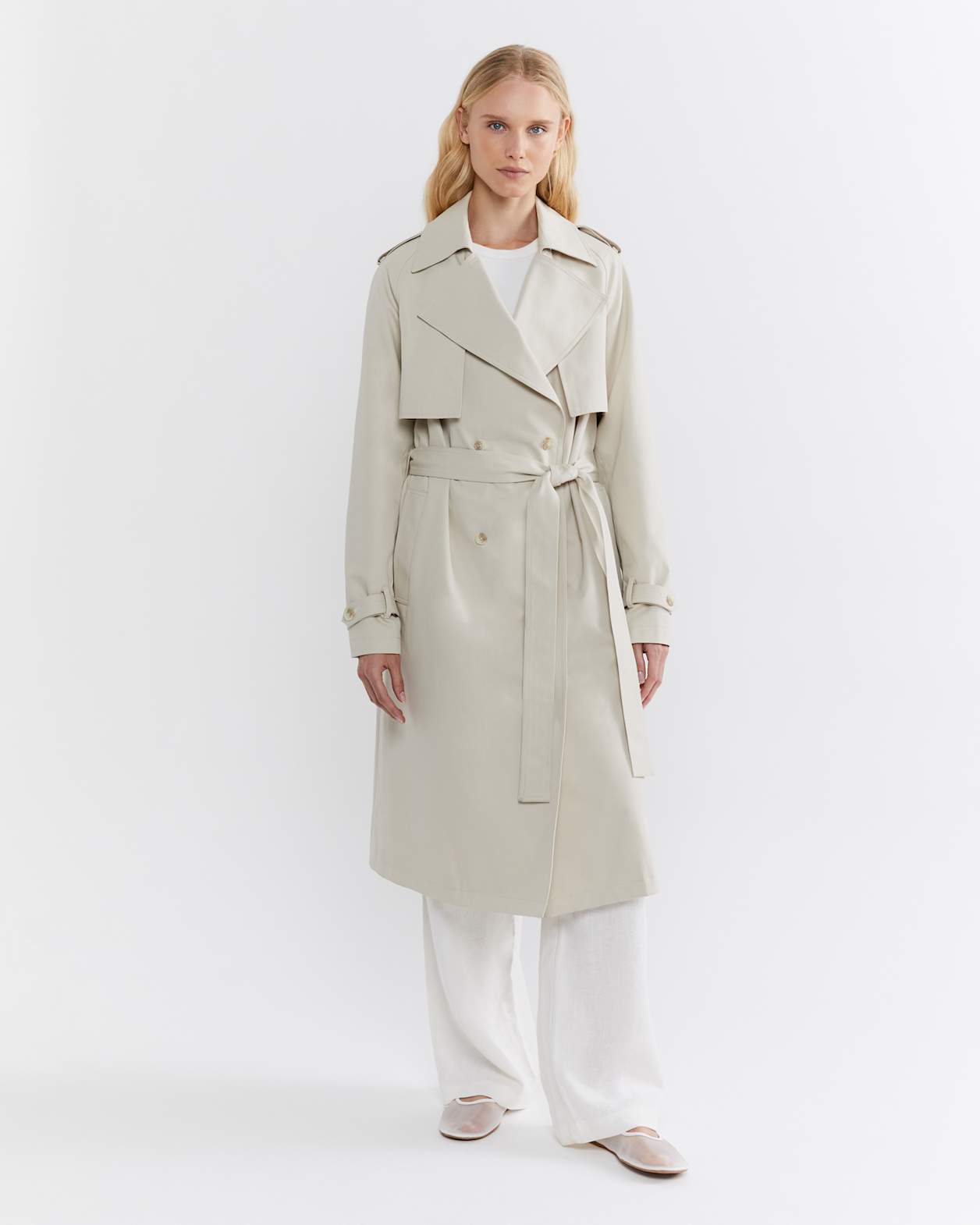 Layla Trench Coat in NATURAL