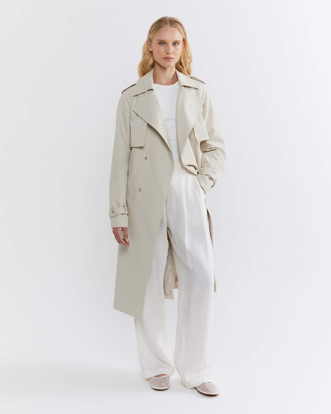 Layla Trench Coat in NATURAL