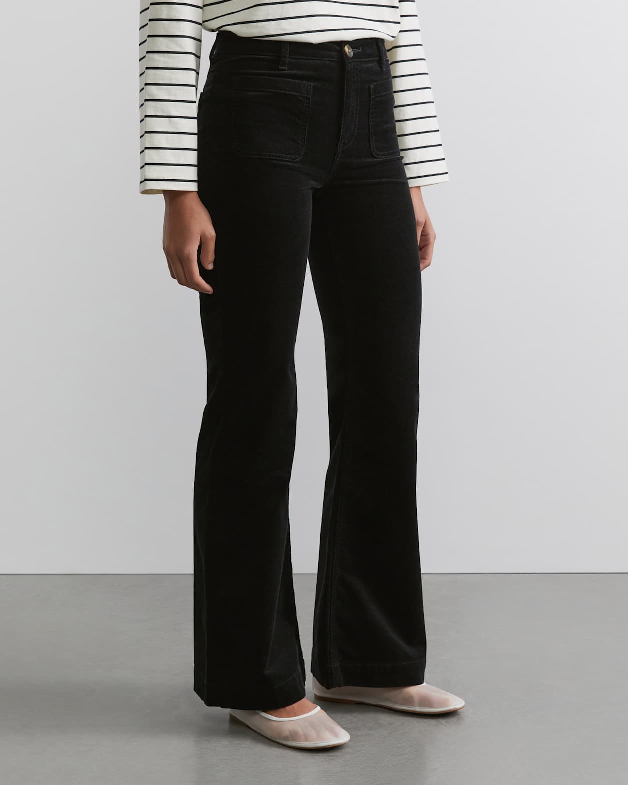 Emery Marine Cord Pant in BLACK