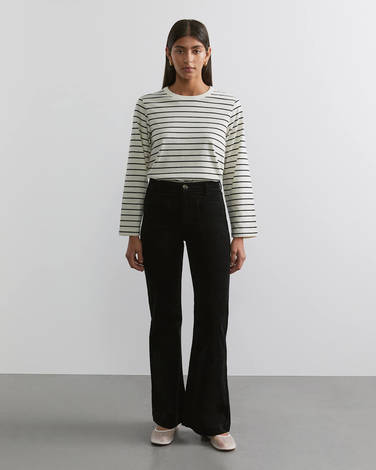 Emery Marine Cord Pant in BLACK