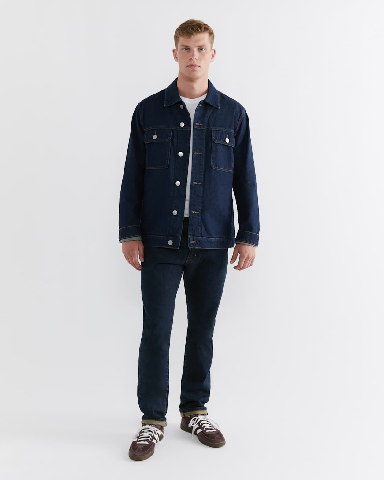 Seth Denim Trucker in DENIM MID WASH