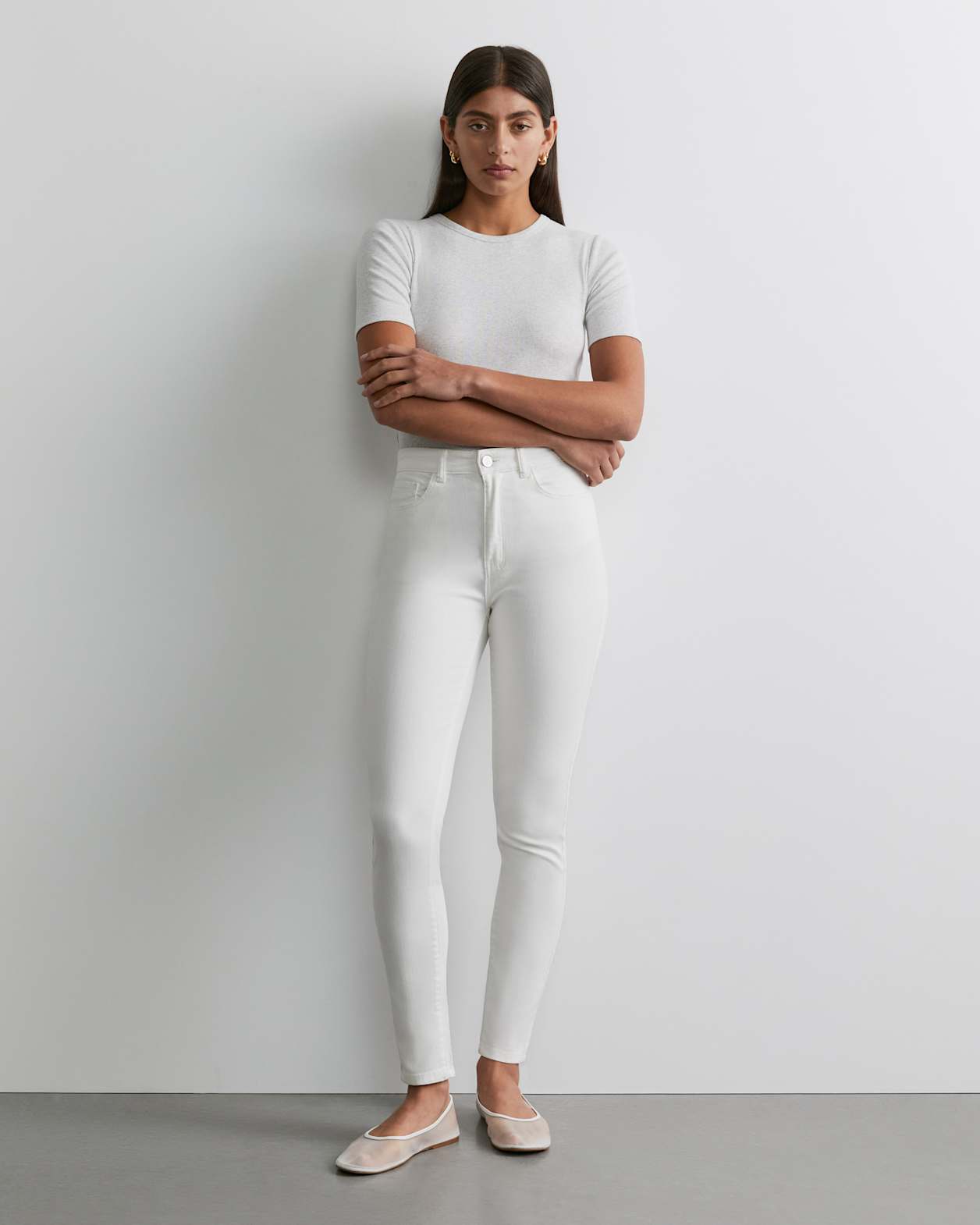 Rosie High Rise Skinny Jeans in WHITE
