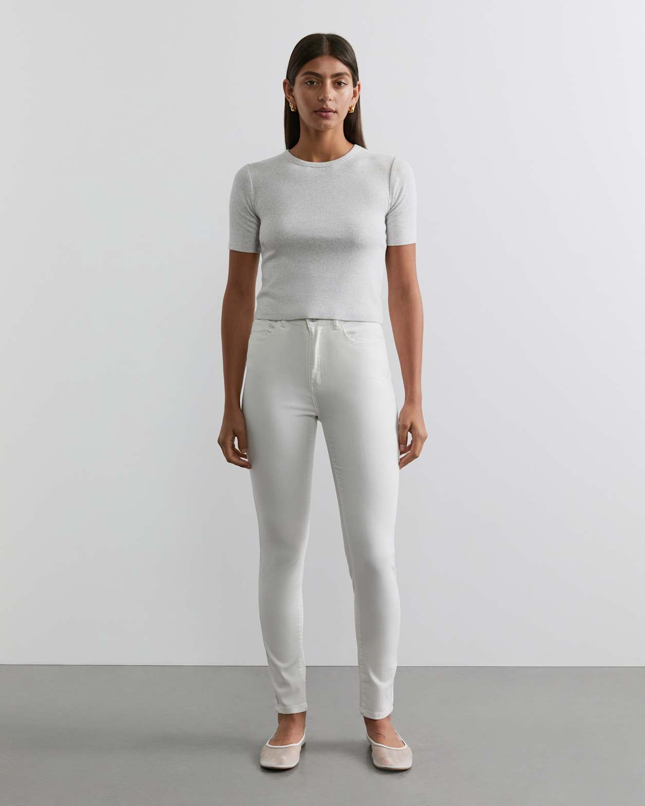 Rosie High Rise Skinny Jeans in WHITE