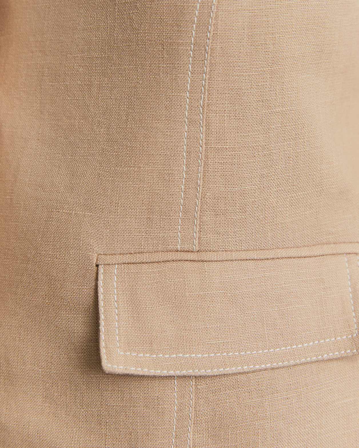 Sabine Linen Vest in SAND