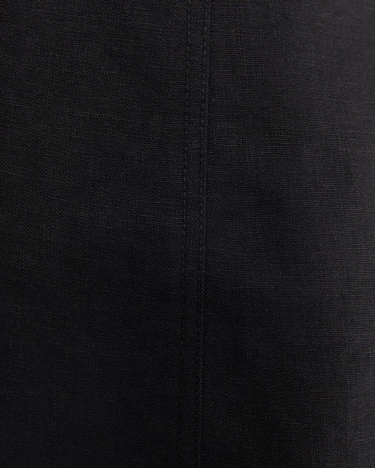 Kayla Linen Vest in BLACK