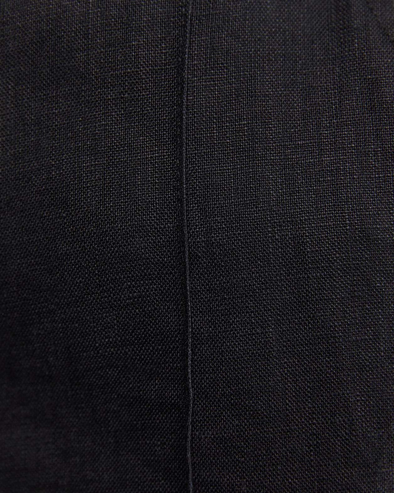 Kayla Linen Pintuck Pant in BLACK