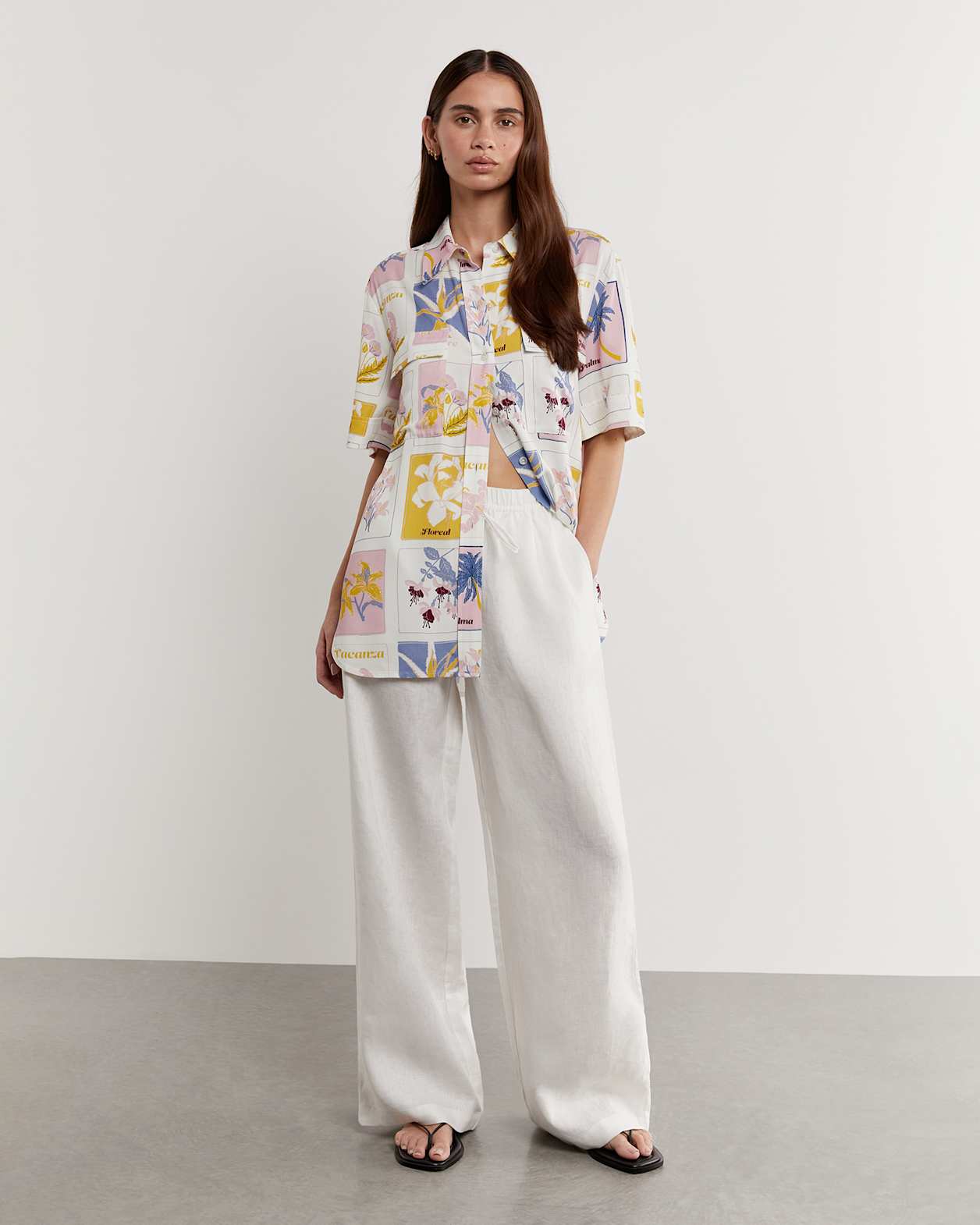 Mia Postcard Shirt in PINK MULTI