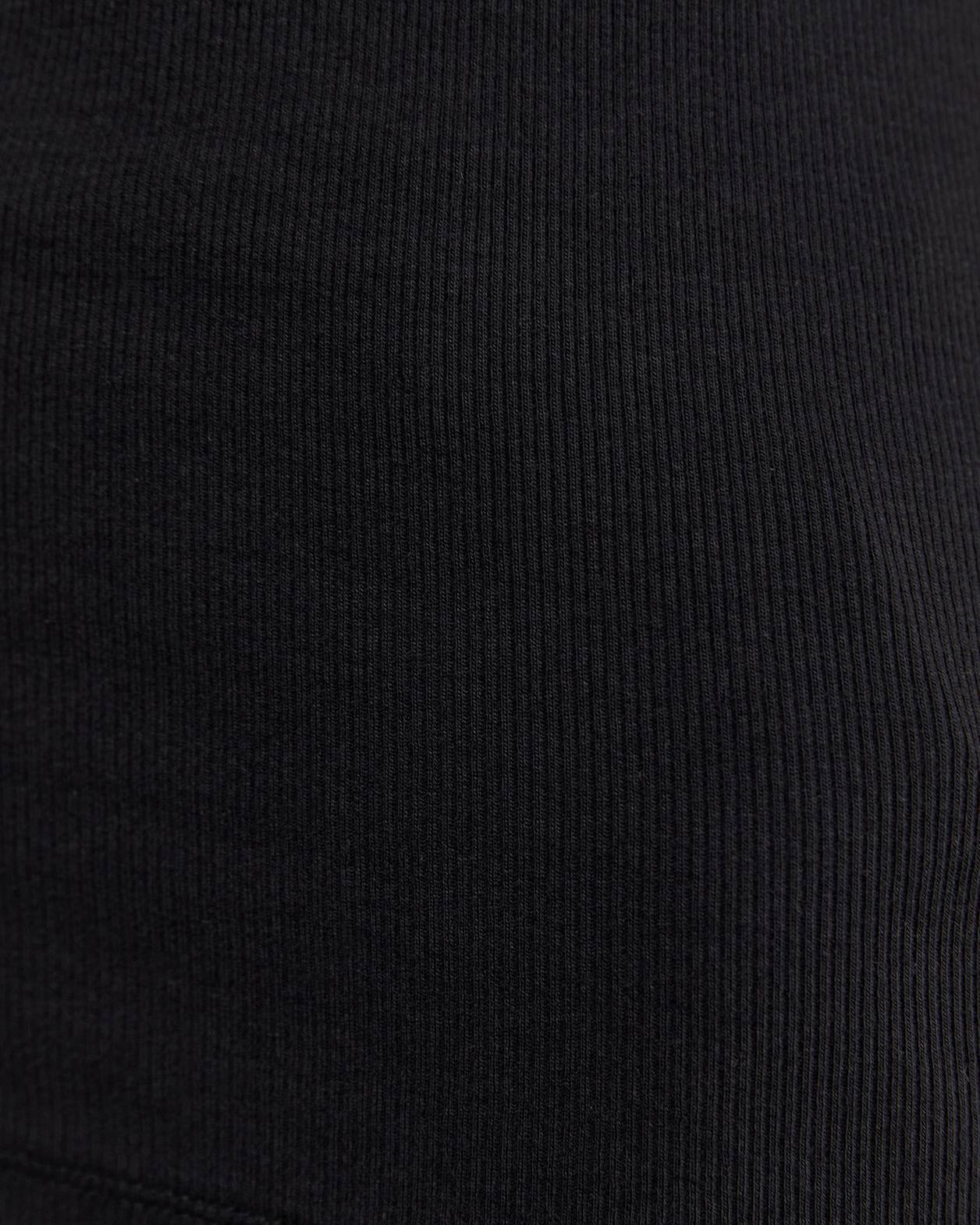 Bronte Ribbed Scoop Tank in BLACK