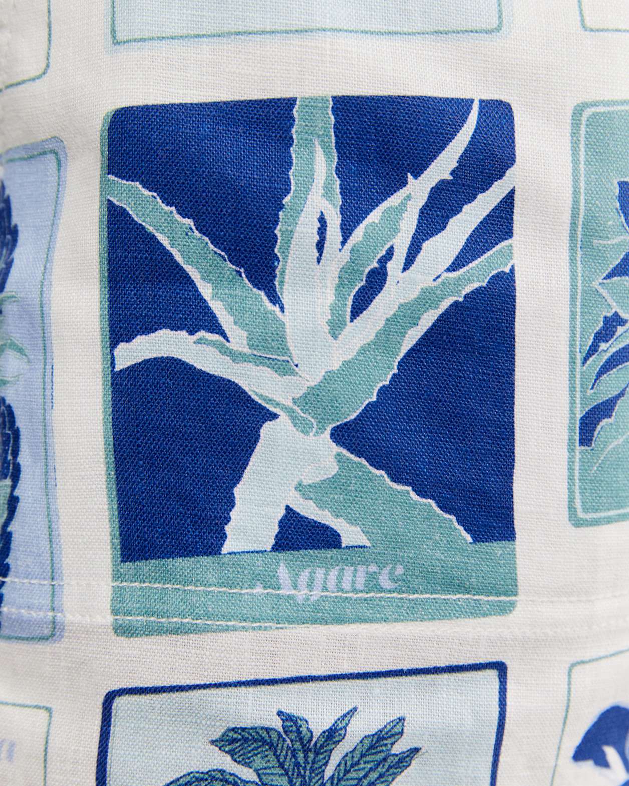 Noah Linen Postcard Short in BLUE MULTI
