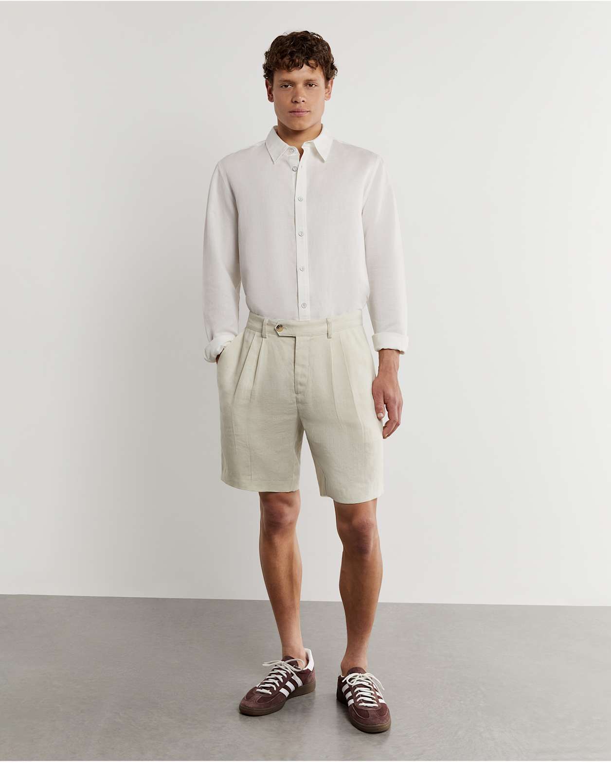 Cooper Linen Cotton Shirt in WHITE