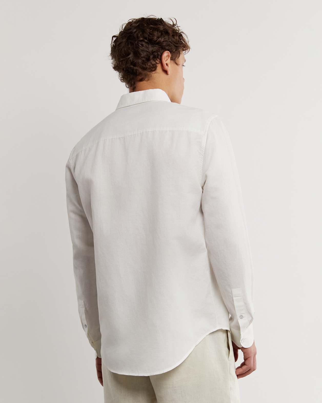 Cooper Linen Cotton Shirt in WHITE