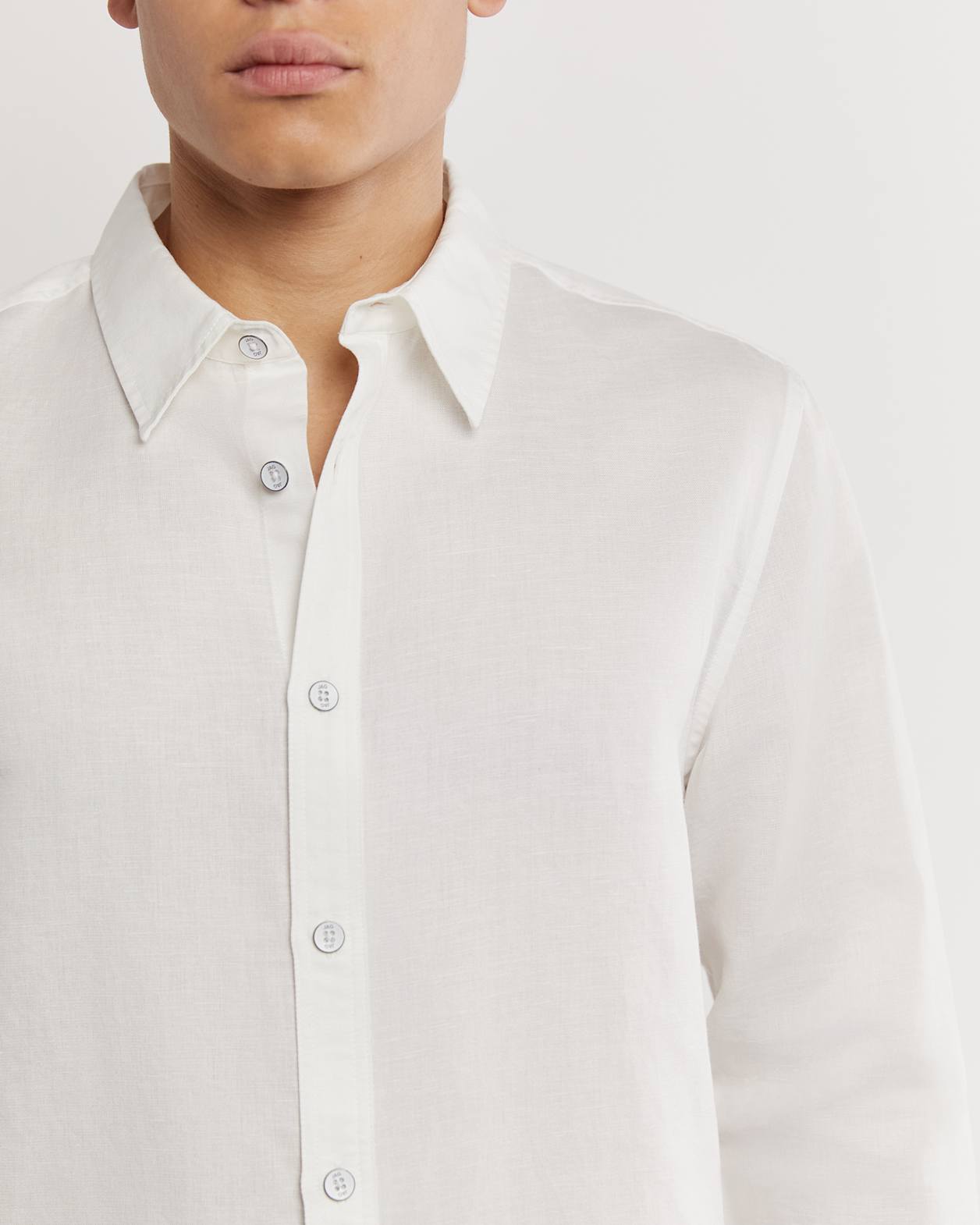 Cooper Linen Cotton Shirt in WHITE