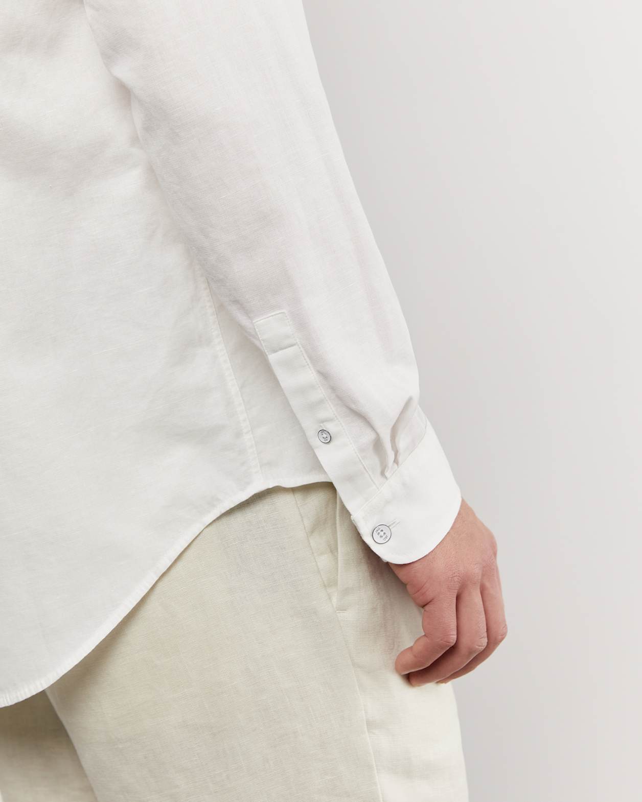 Cooper Linen Cotton Shirt in WHITE