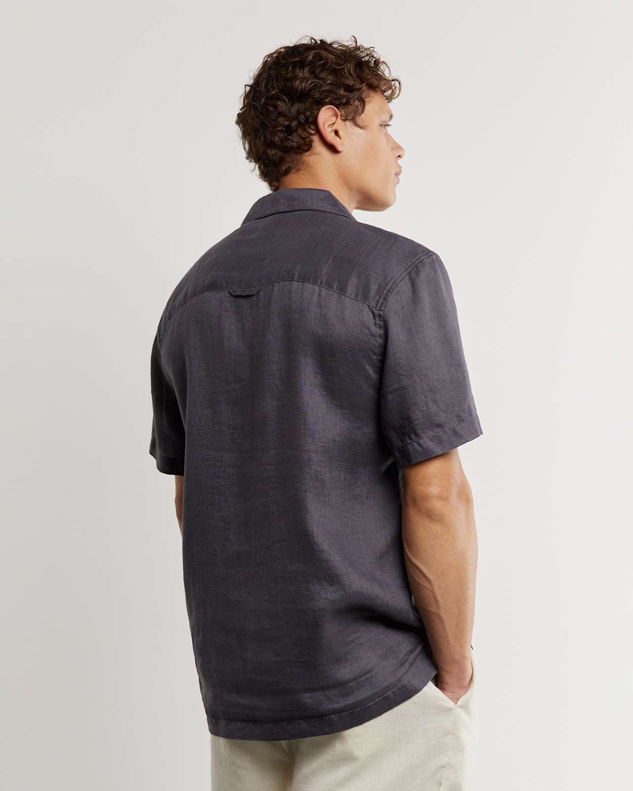 Andre Linen Shirt in STEEL