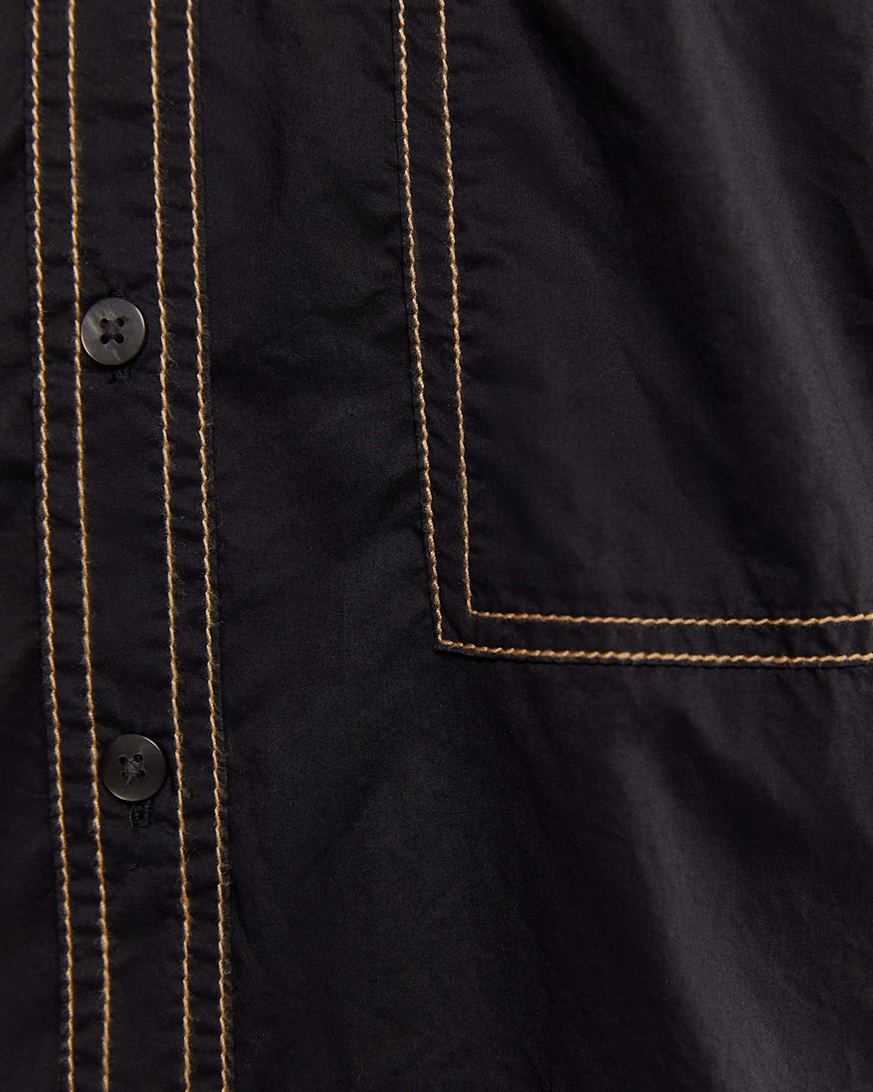 Eden Cotton Relaxed Shirt in BLACK
