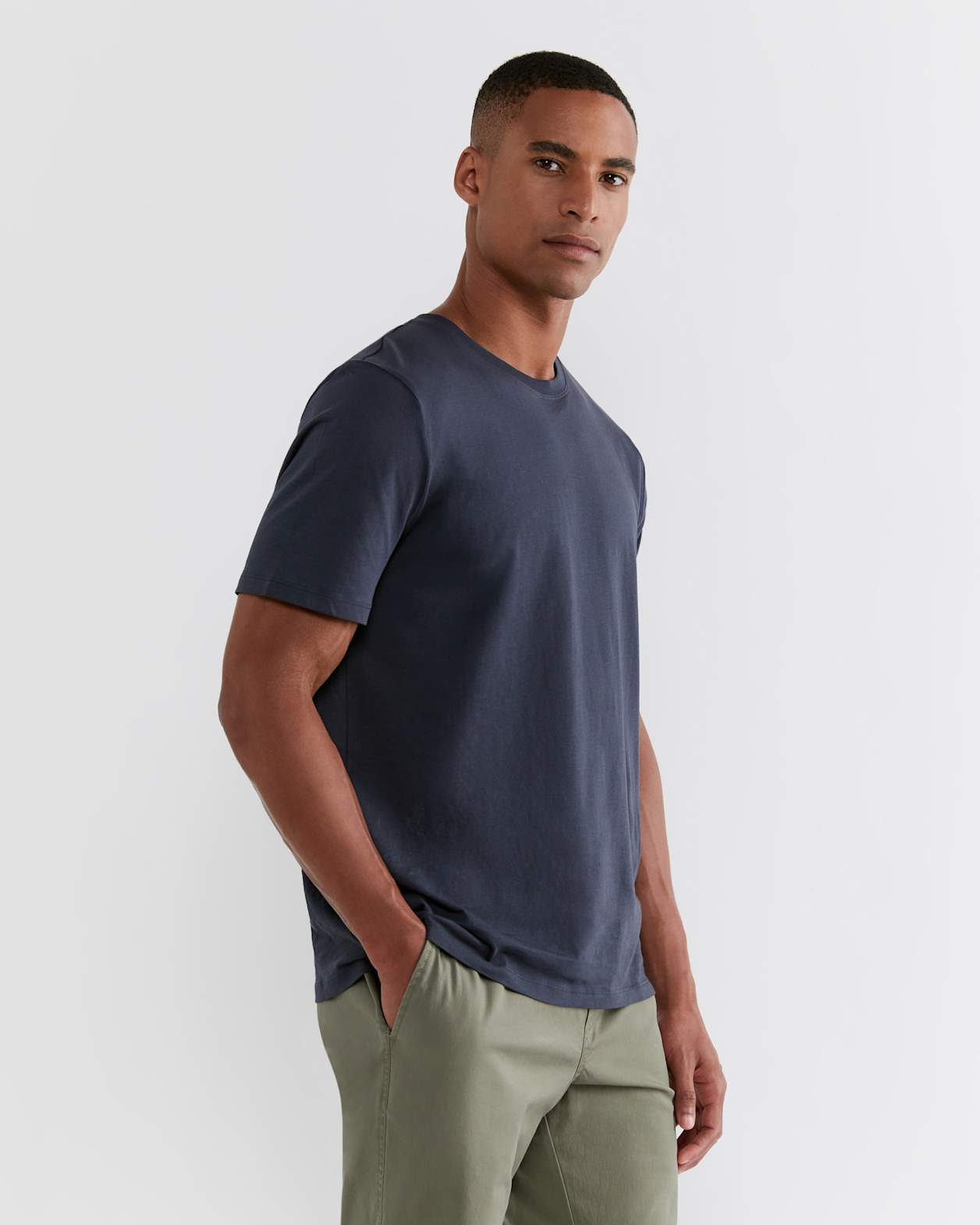 Khai Essential Marle Oc Tee in NAVY MARLE