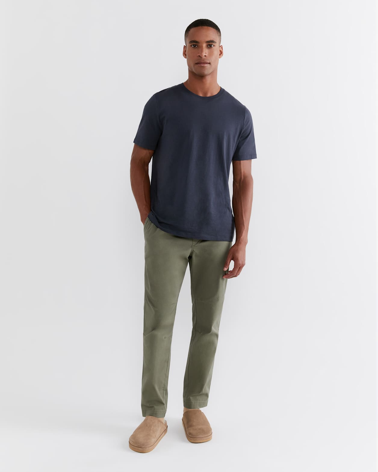 Khai Essential Marle Oc Tee in NAVY MARLE