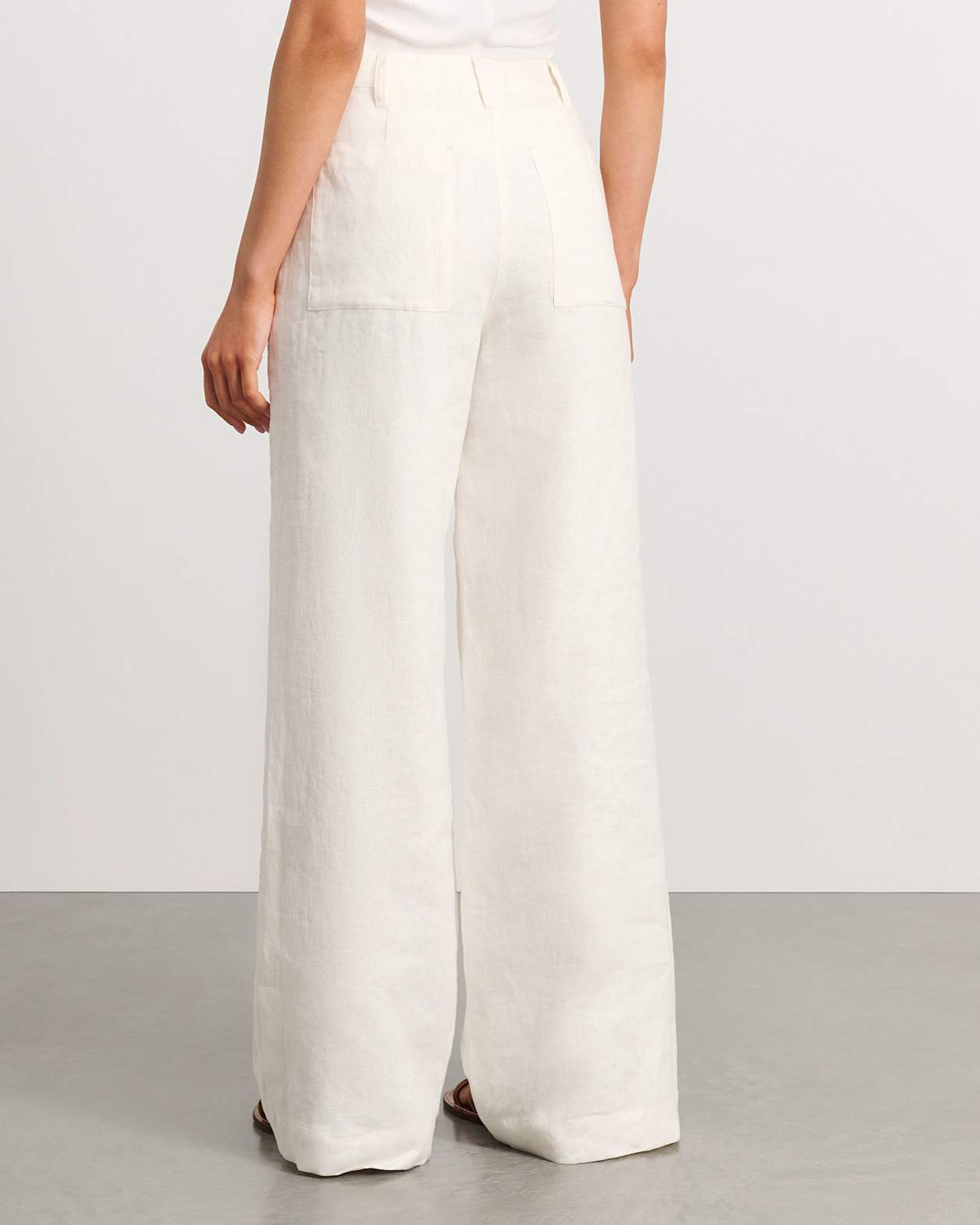 Rhi Linen Palm Pant in MILK