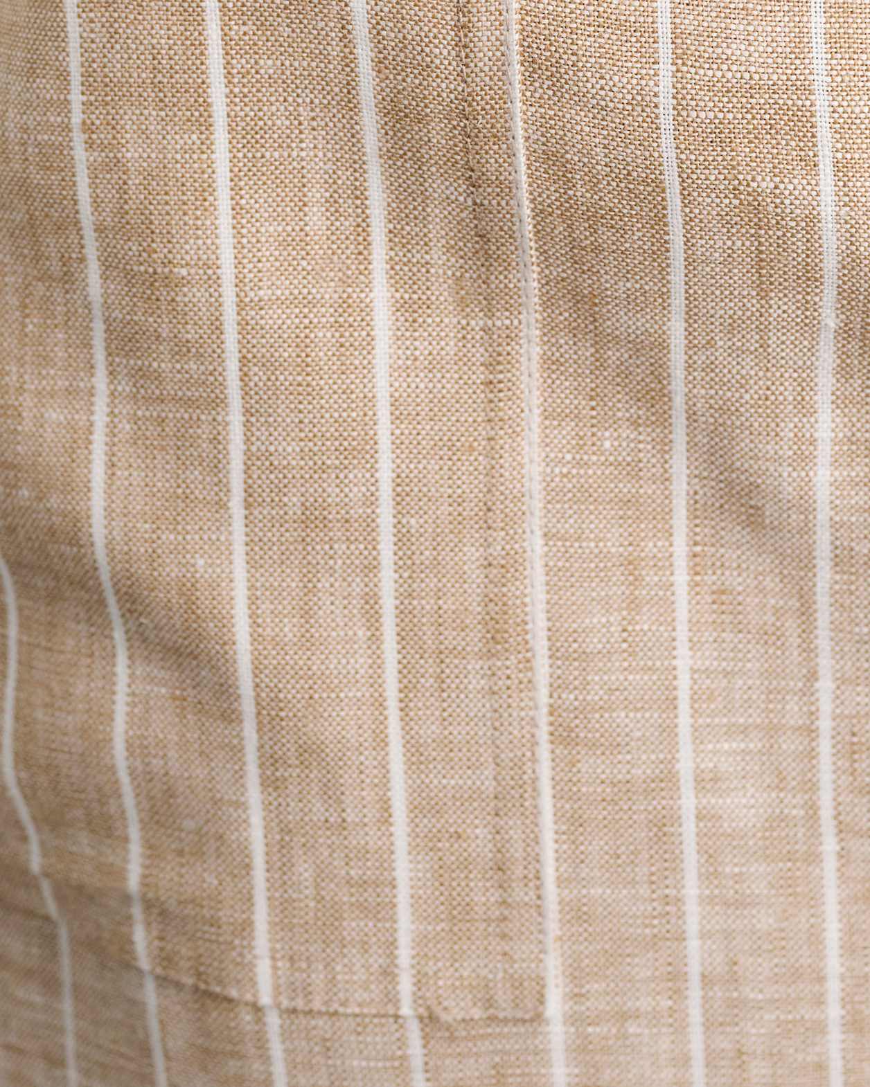 Sabine Linen Stripe Skirt in WHITE/NATURAL