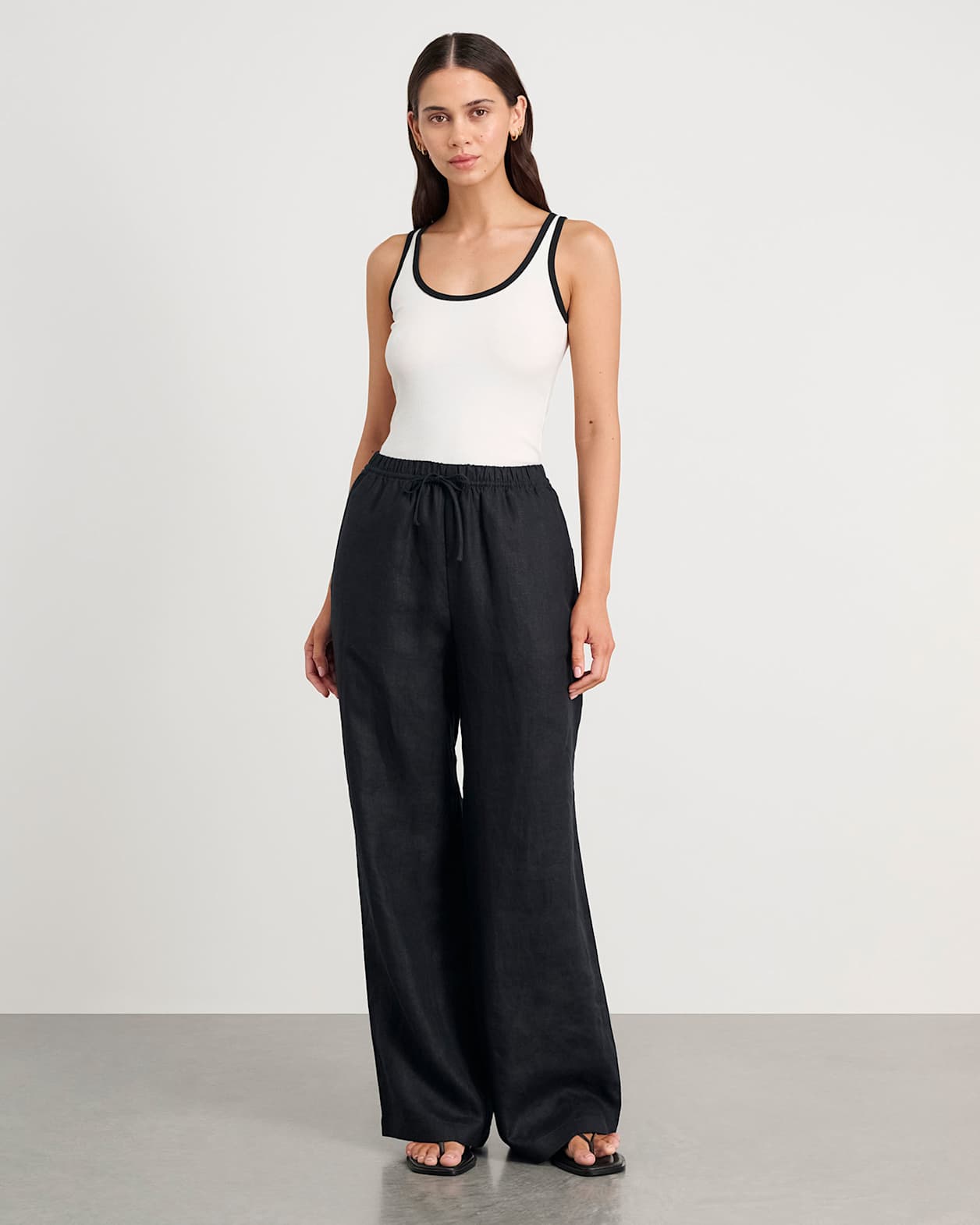 Ivy Linen Pant in BLACK