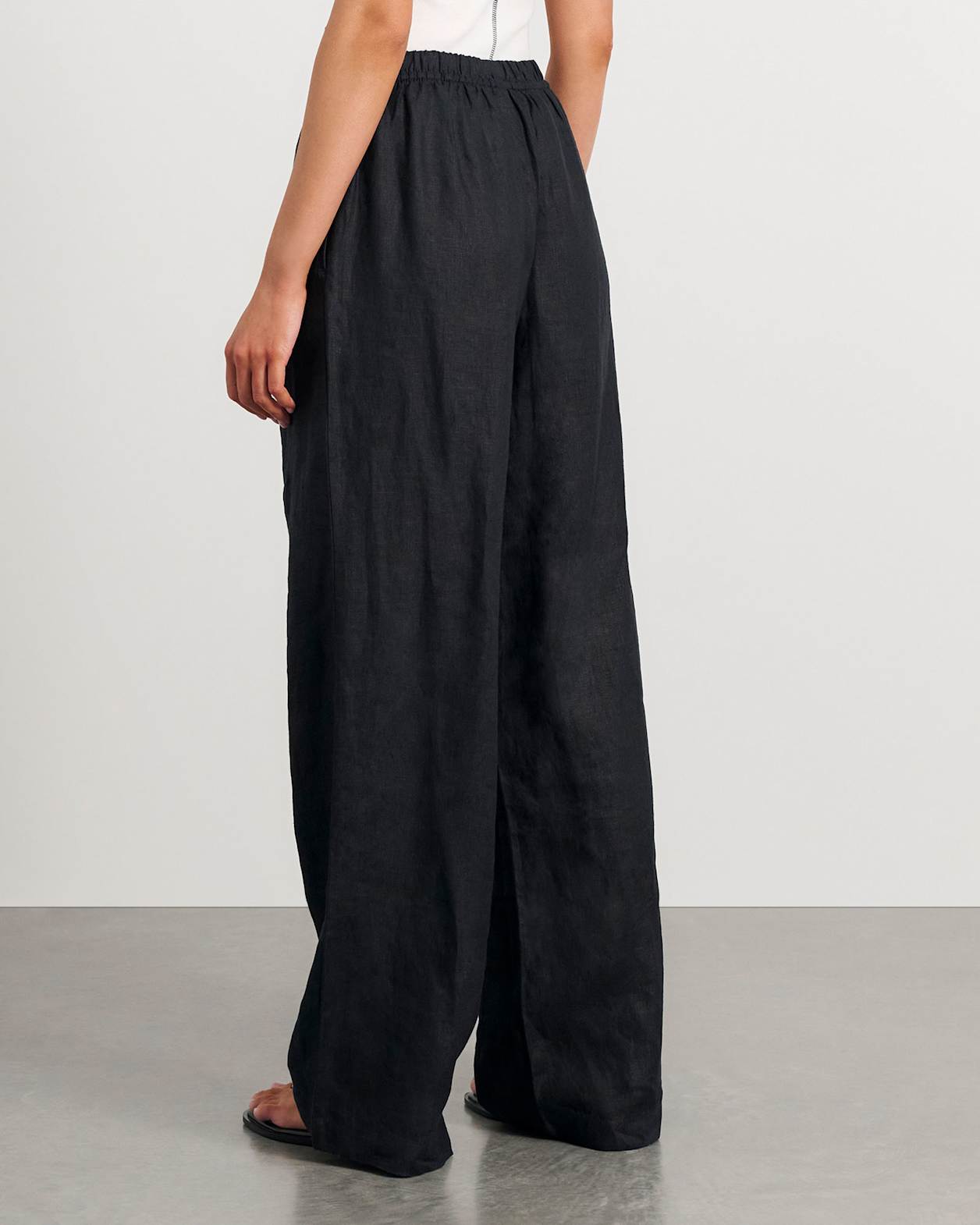 Ivy Linen Pant in BLACK