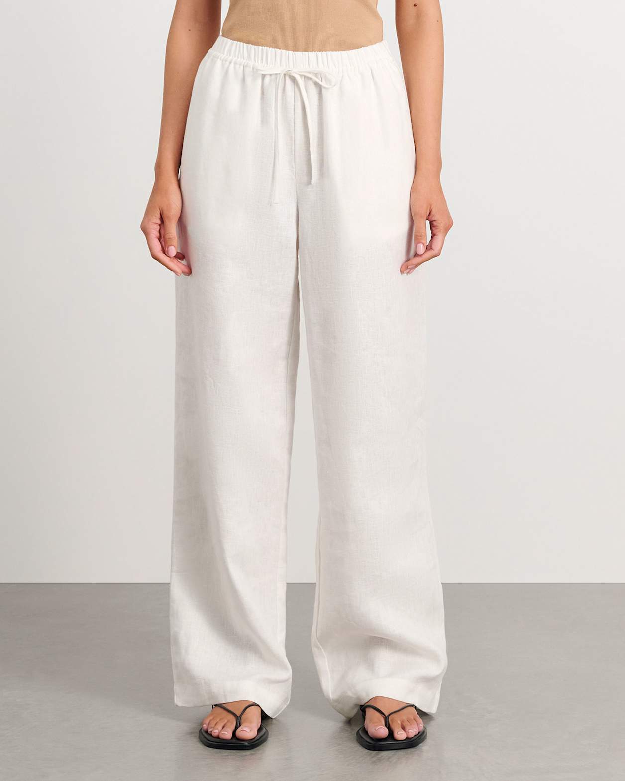 Ivy Linen Pant in WHITE