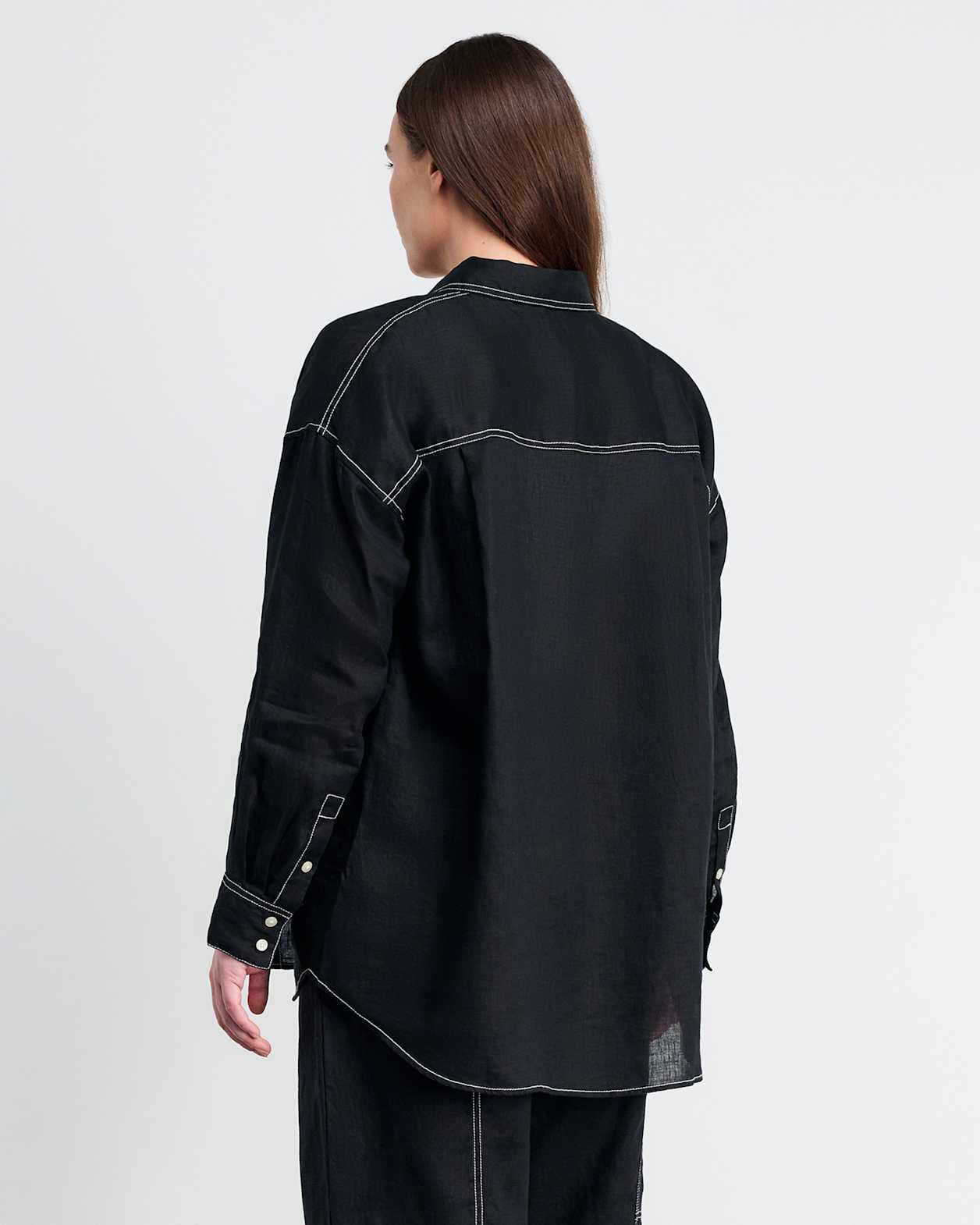 Cindy Oversized Shirt in BLACK